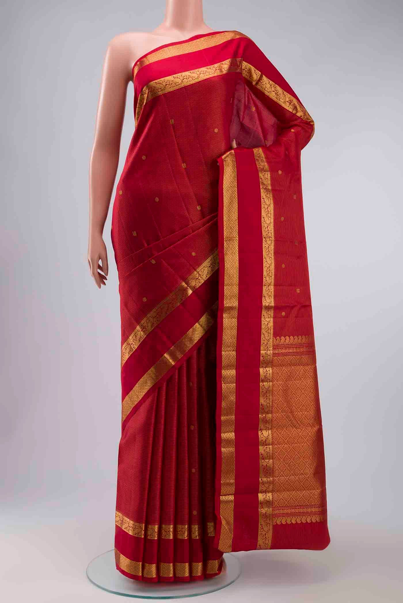 Maroon Kanjivaram Silk Saree