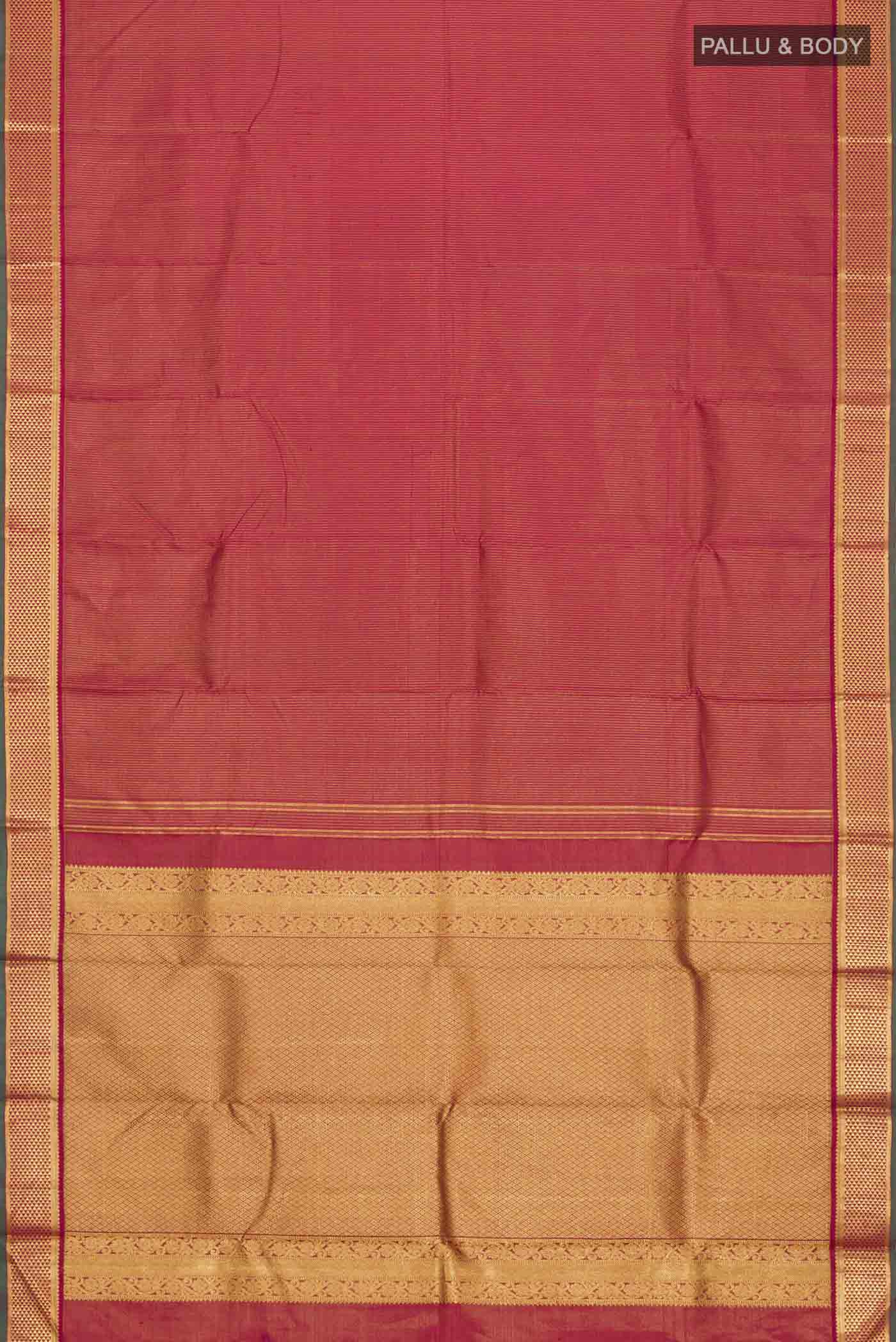 Maroon Kanchipuram Silk Saree - Image 6