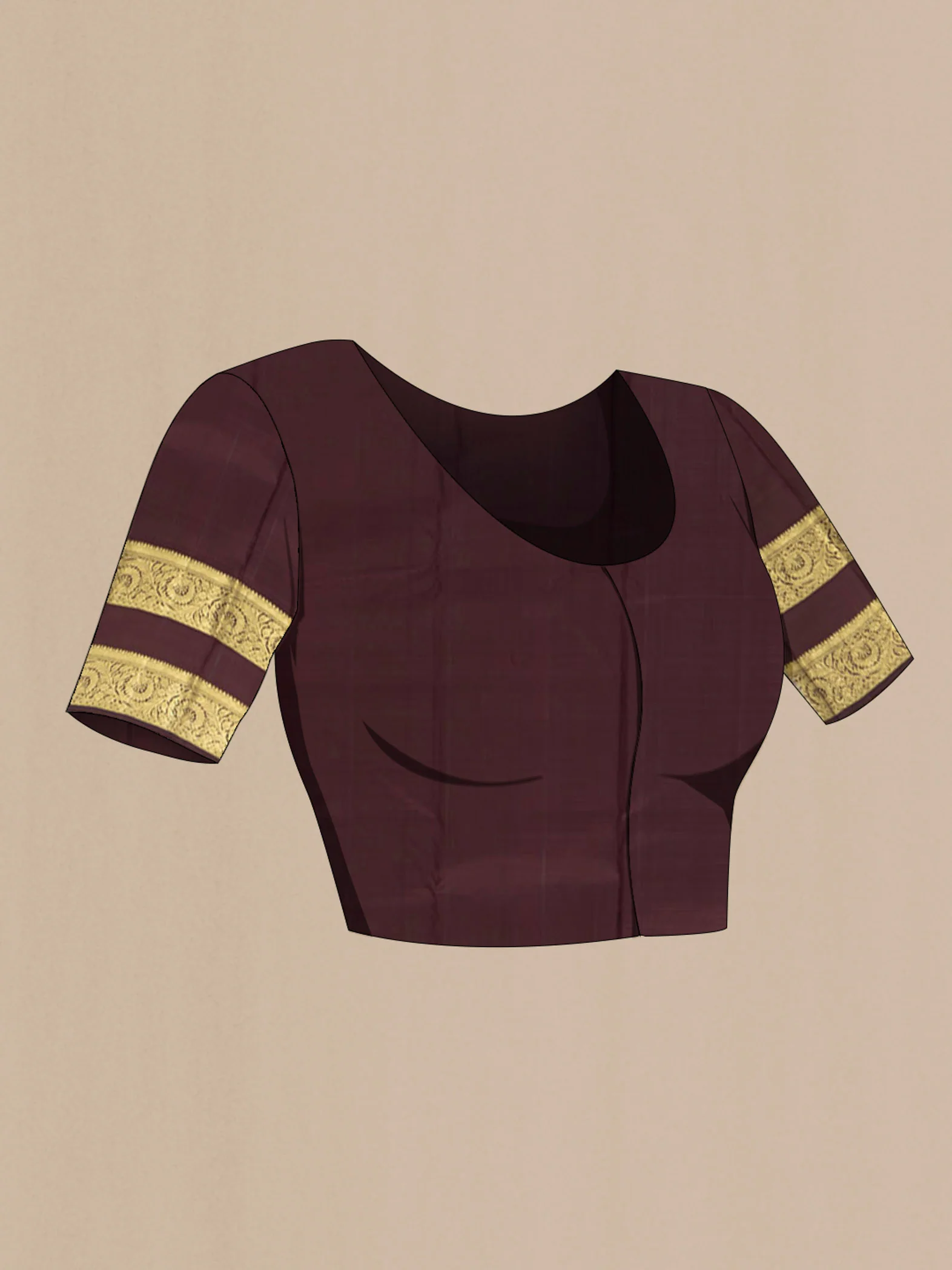 Maroon Kanchipuram Silk Saree - Image 4