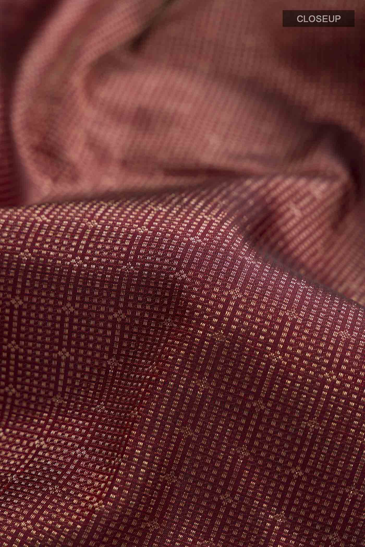 Maroon Kanchipuram Silk Saree - Image 2
