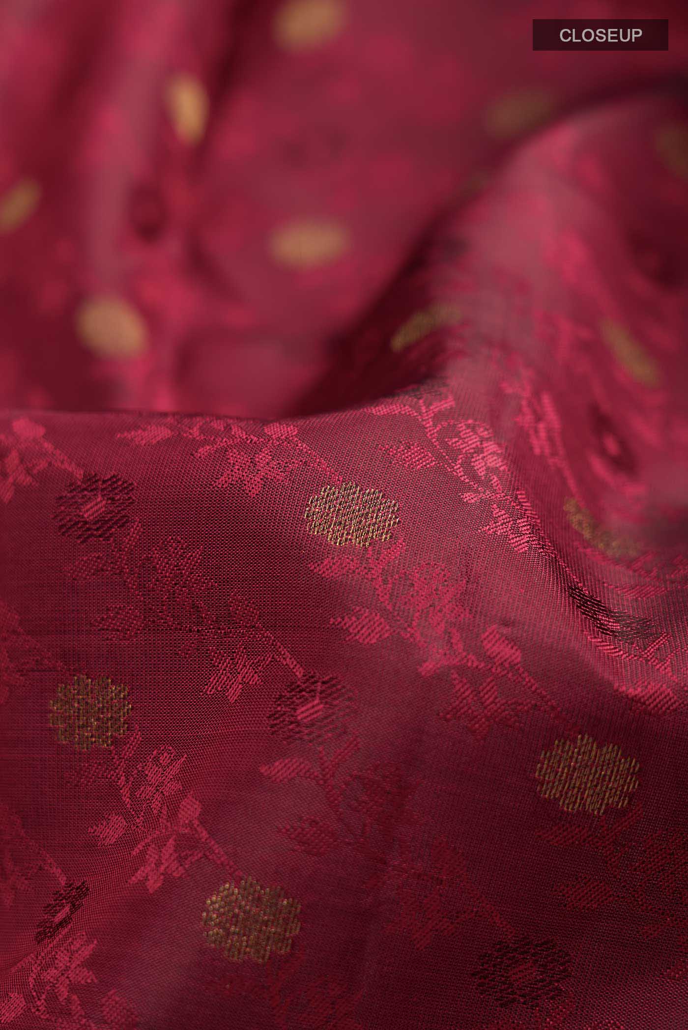Maroon Kanchipuram Silk Saree - Image 2