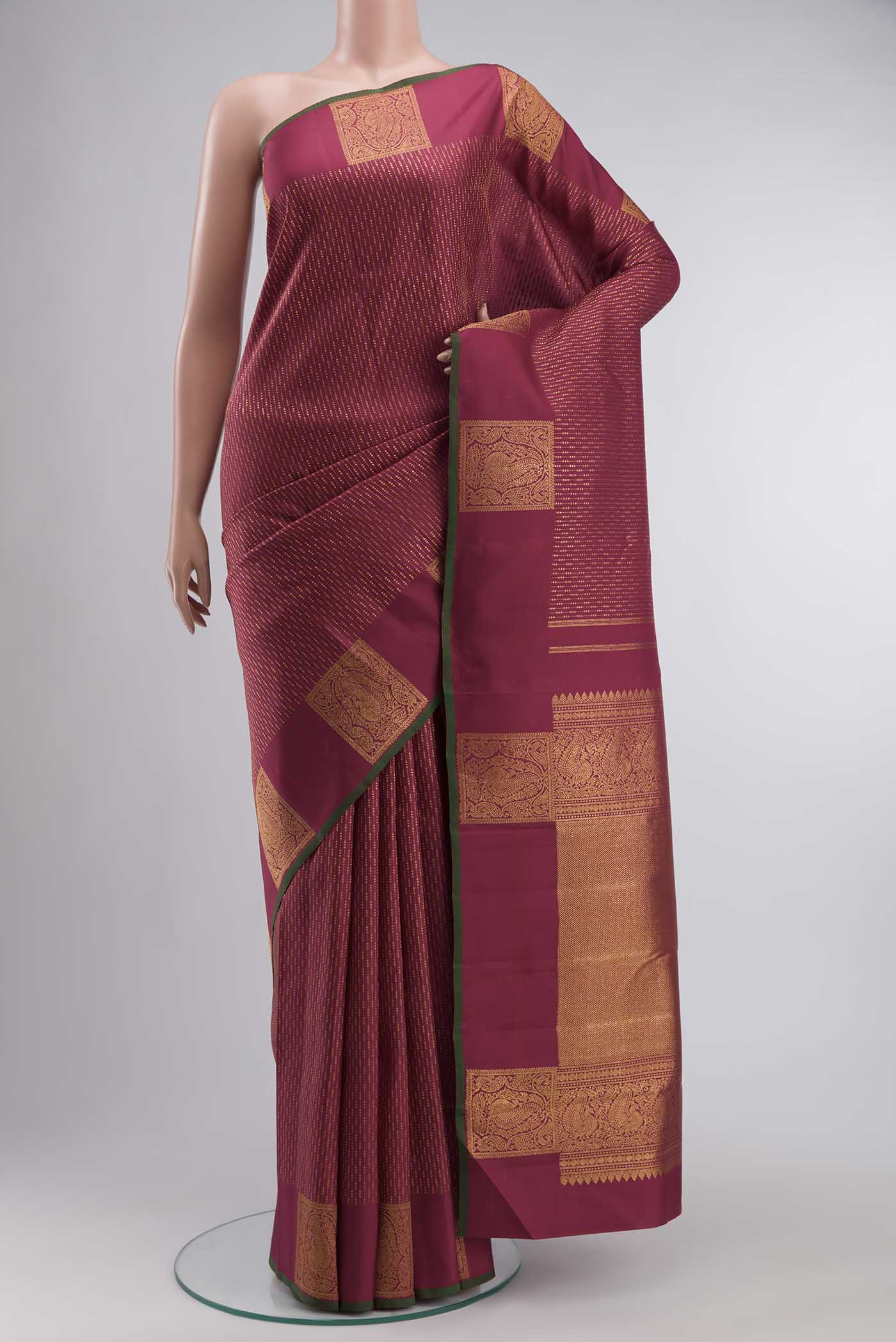 Maroon Kanjivaram Silk Saree