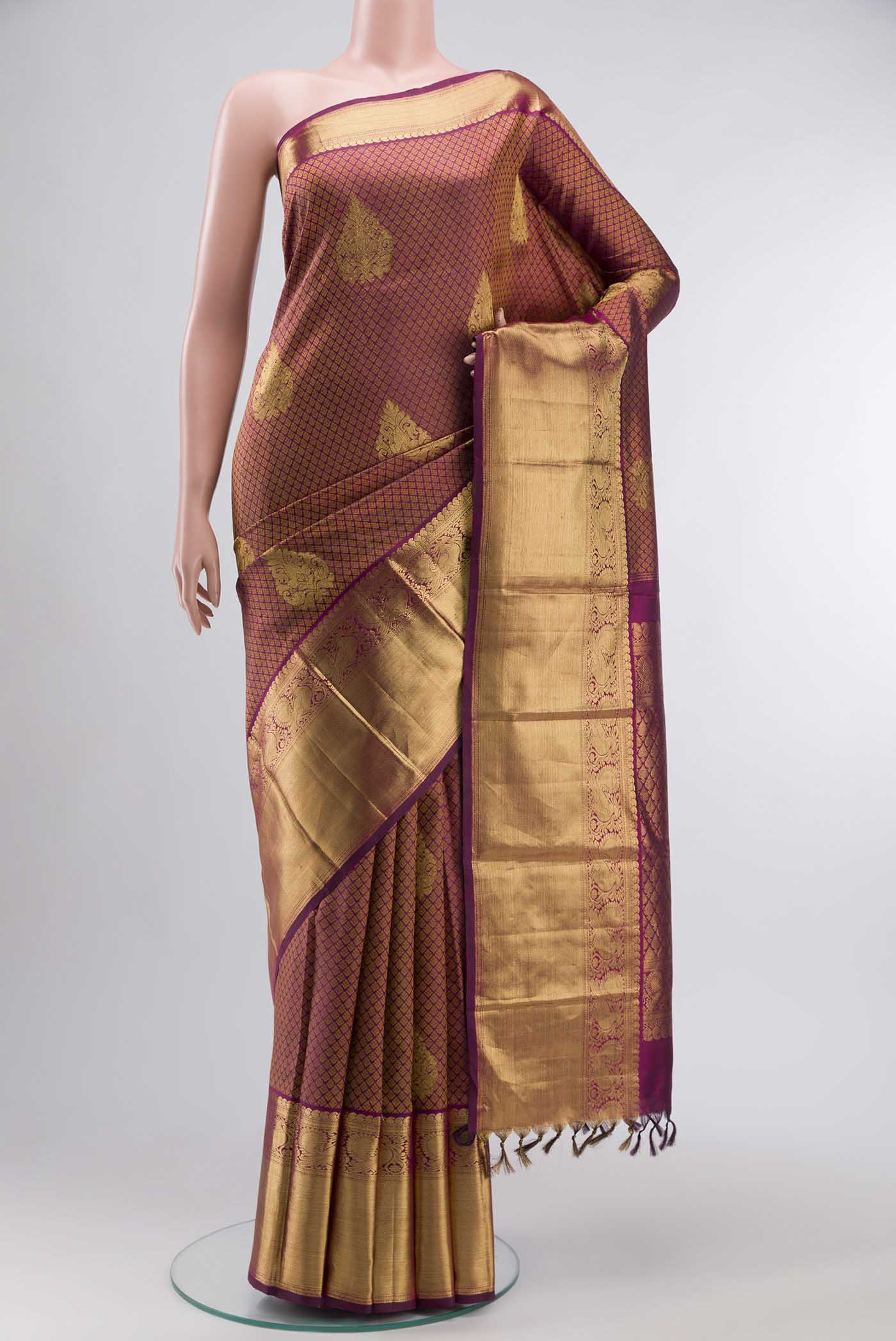 Maroon Kanjivaram Silk Saree
