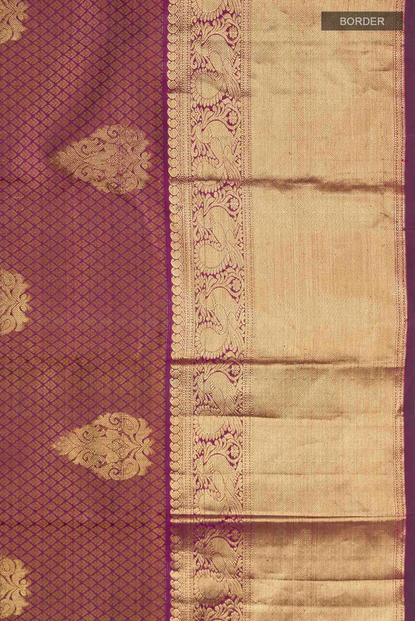 Maroon Kanjivaram Silk Saree - Image 3