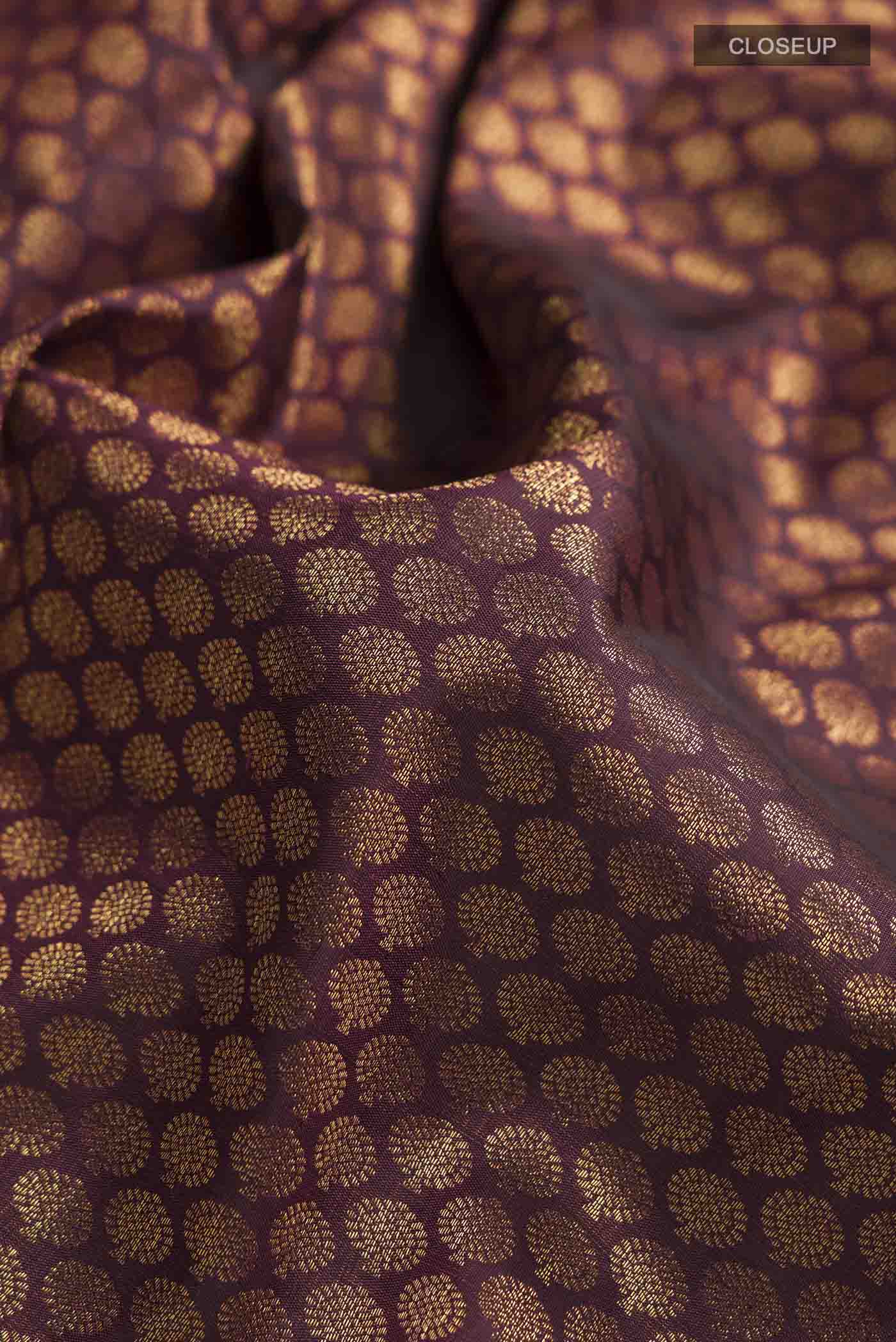 Maroon Kanchipuram Silk Saree - Image 2