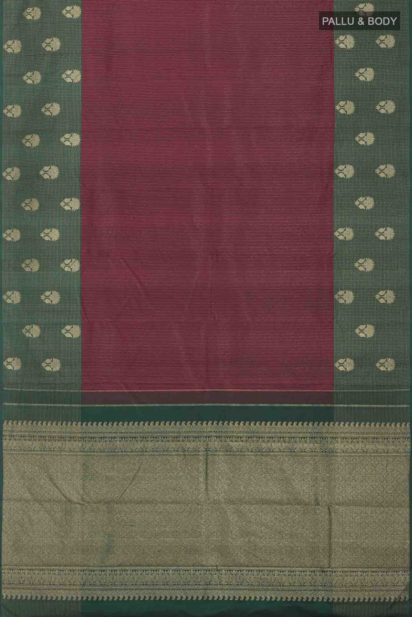 Maroon Kanjivaram Silk Saree - Image 6