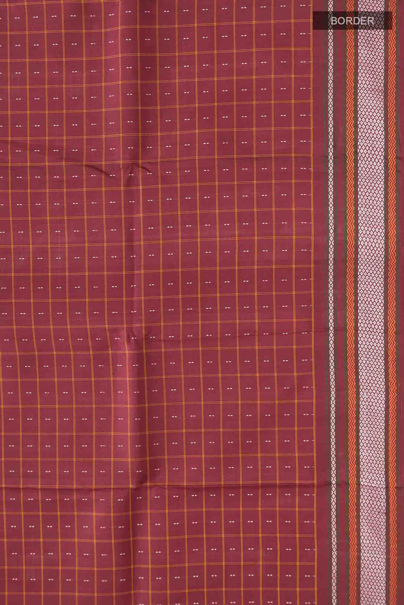 Maroon Kanchipuram Silk Saree - Image 5