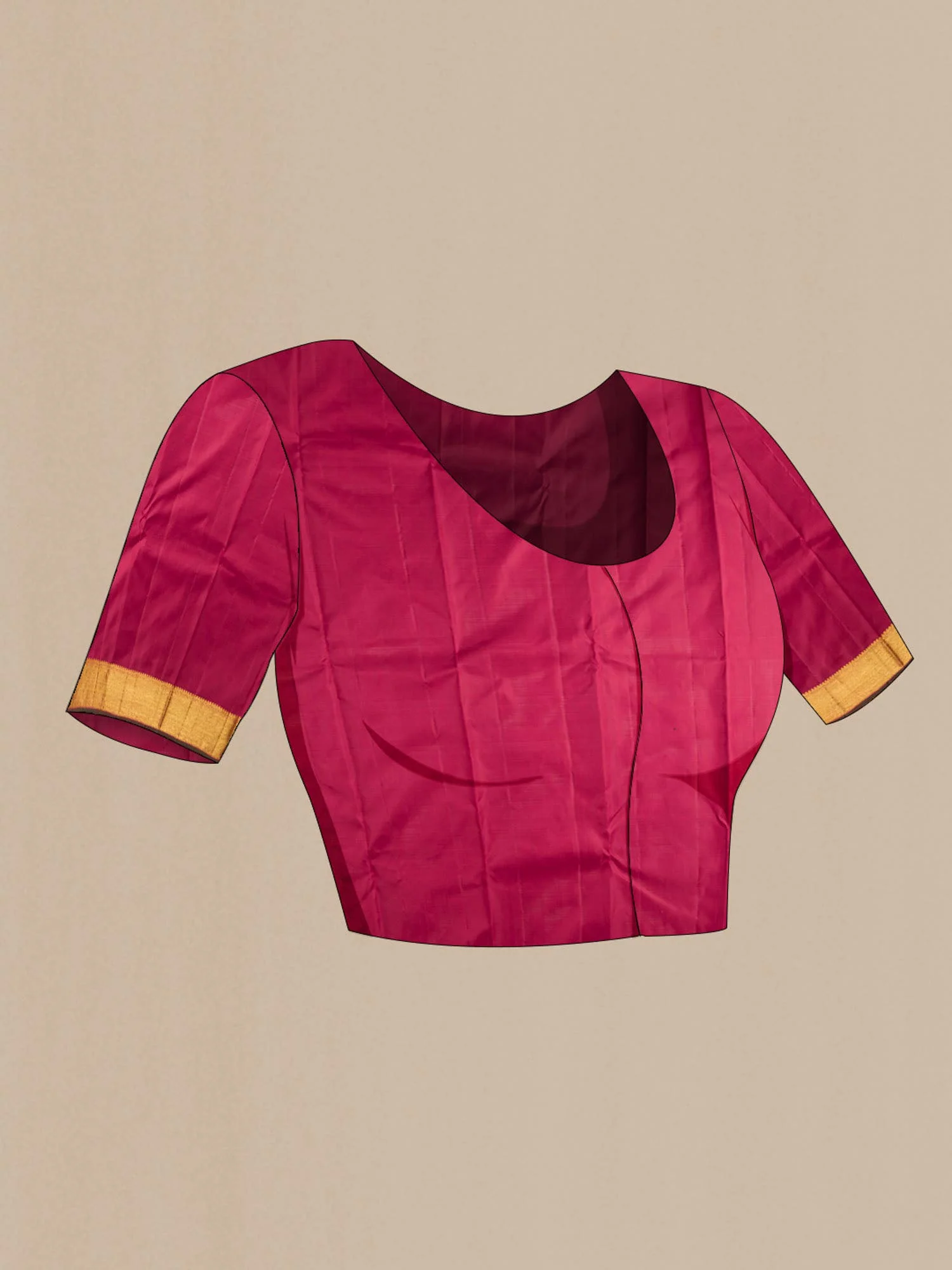 Maroon Kanchipuram Silk Saree - Image 6