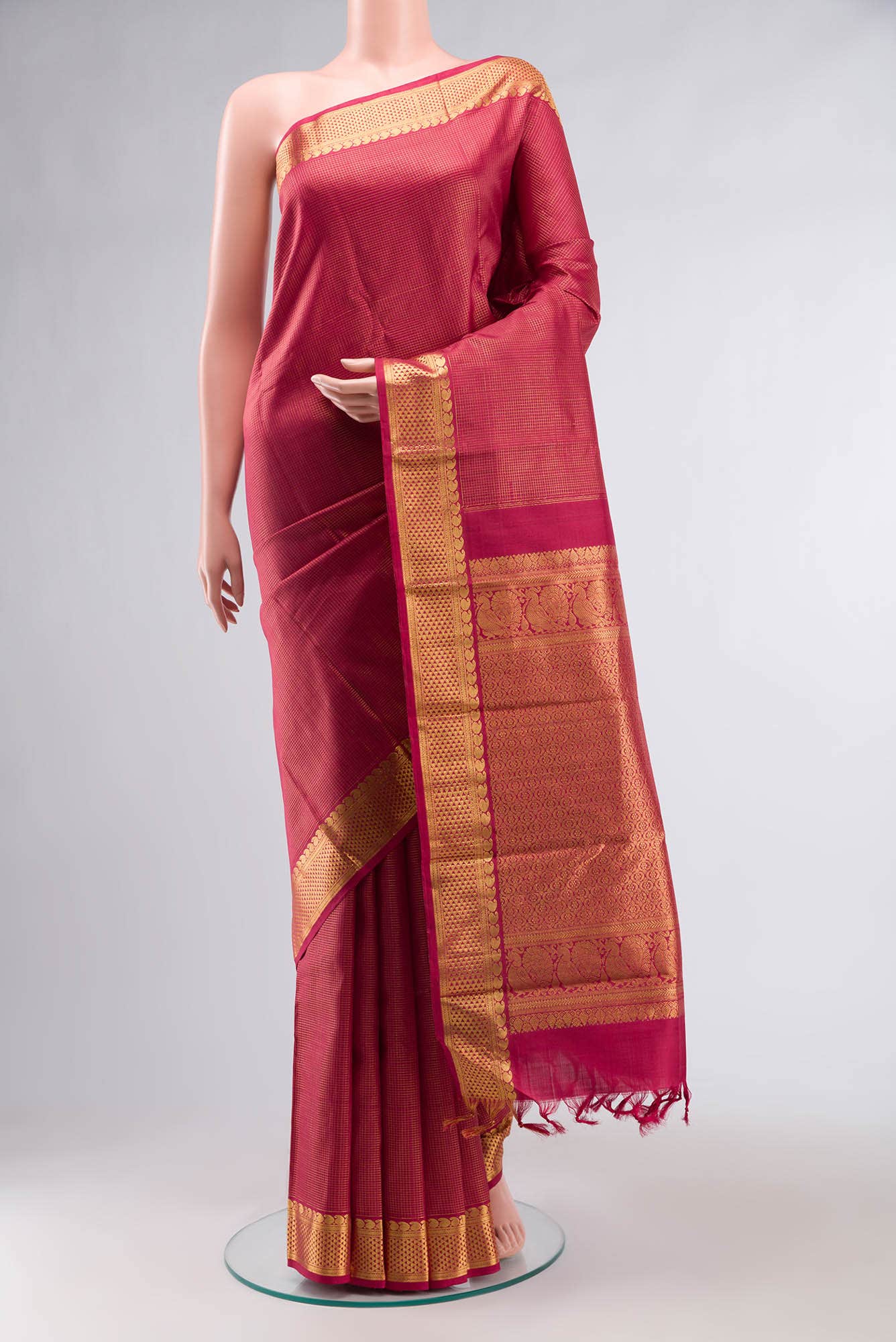 Maroon Kanjivaram Silk Saree