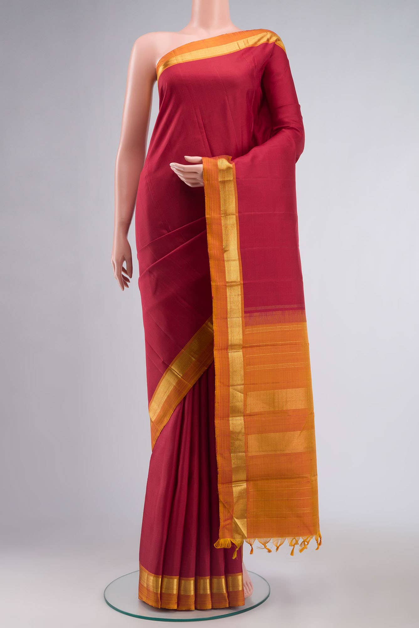 Maroon Kanjivaram Silk Saree