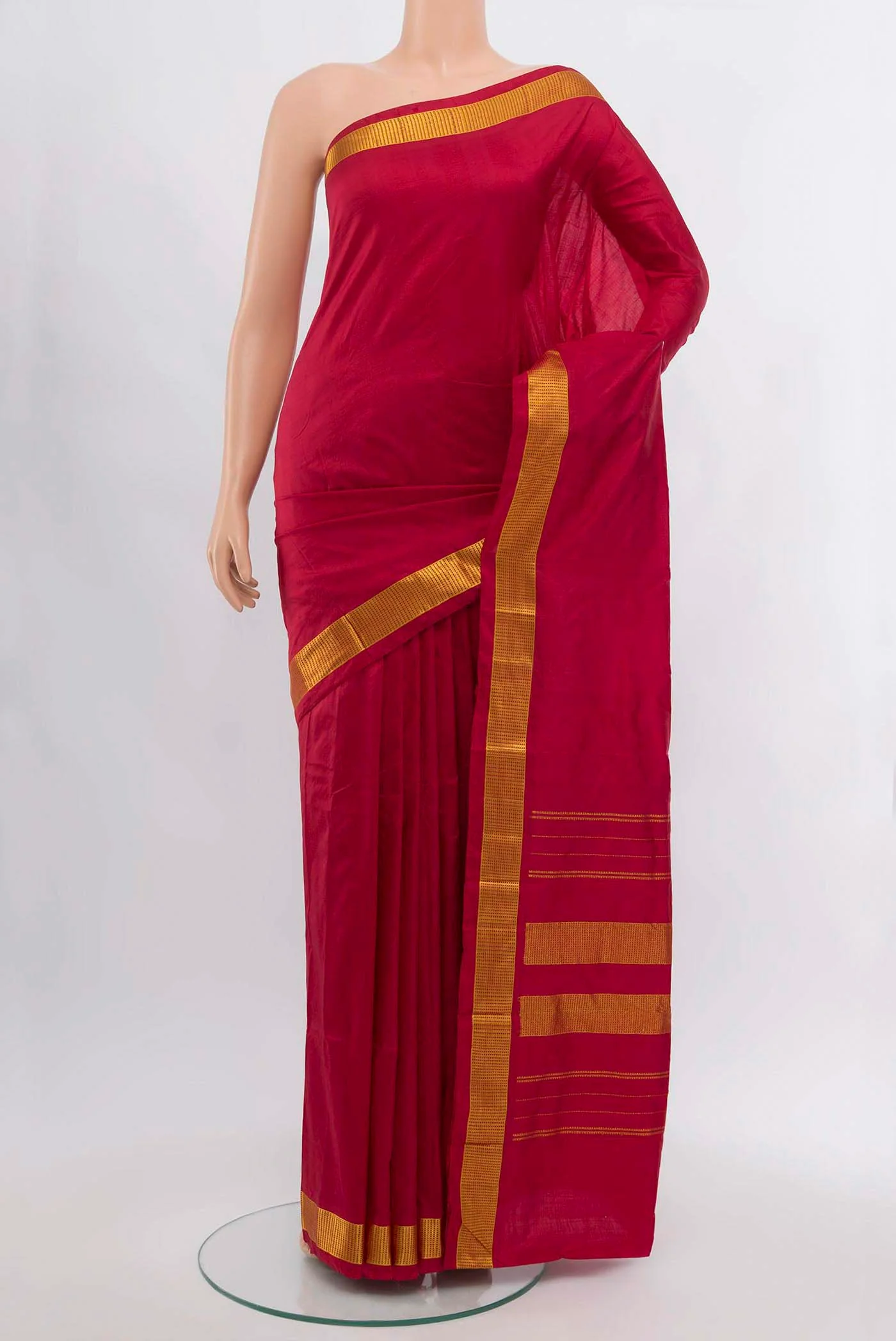Maroon Kanjivaram Silk Saree