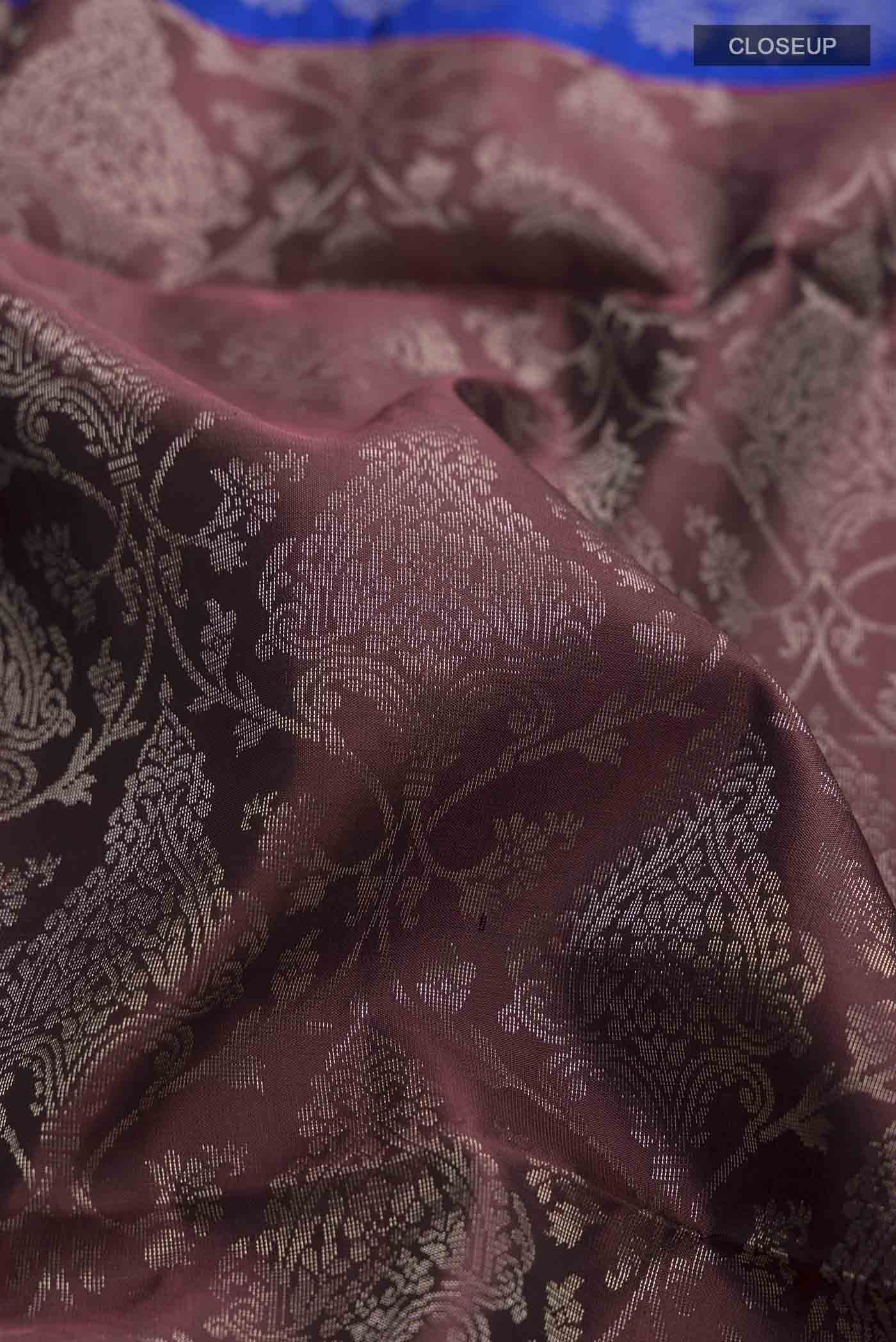 Maroon Soft Silk Saree - Image 2