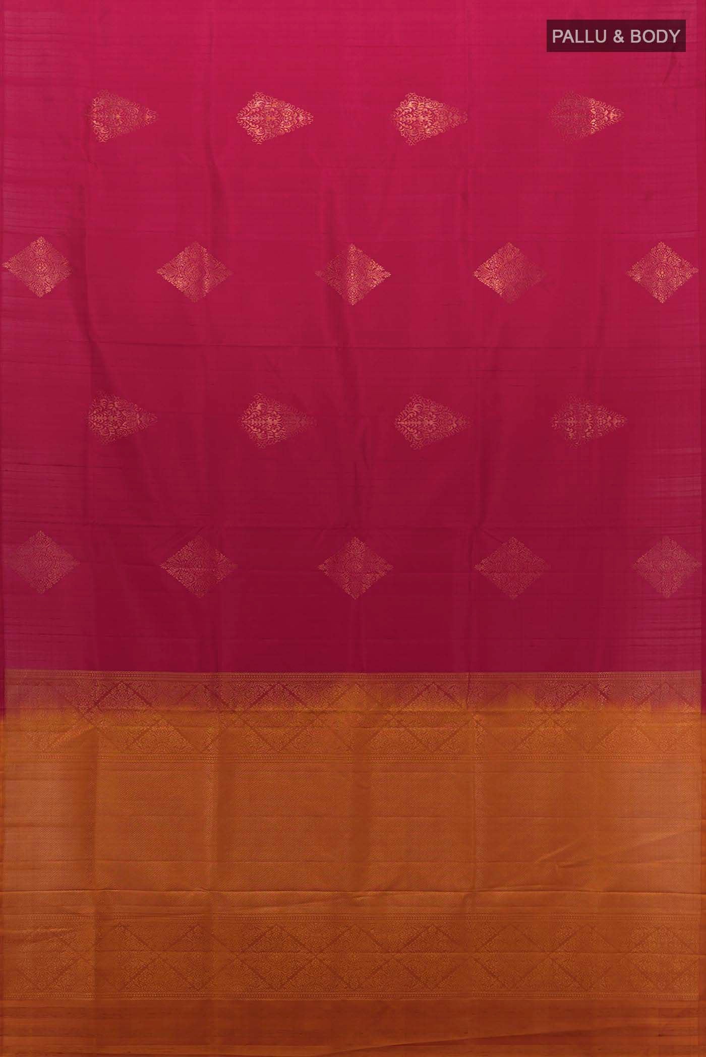 Maroon Soft Silk Saree - Image 5