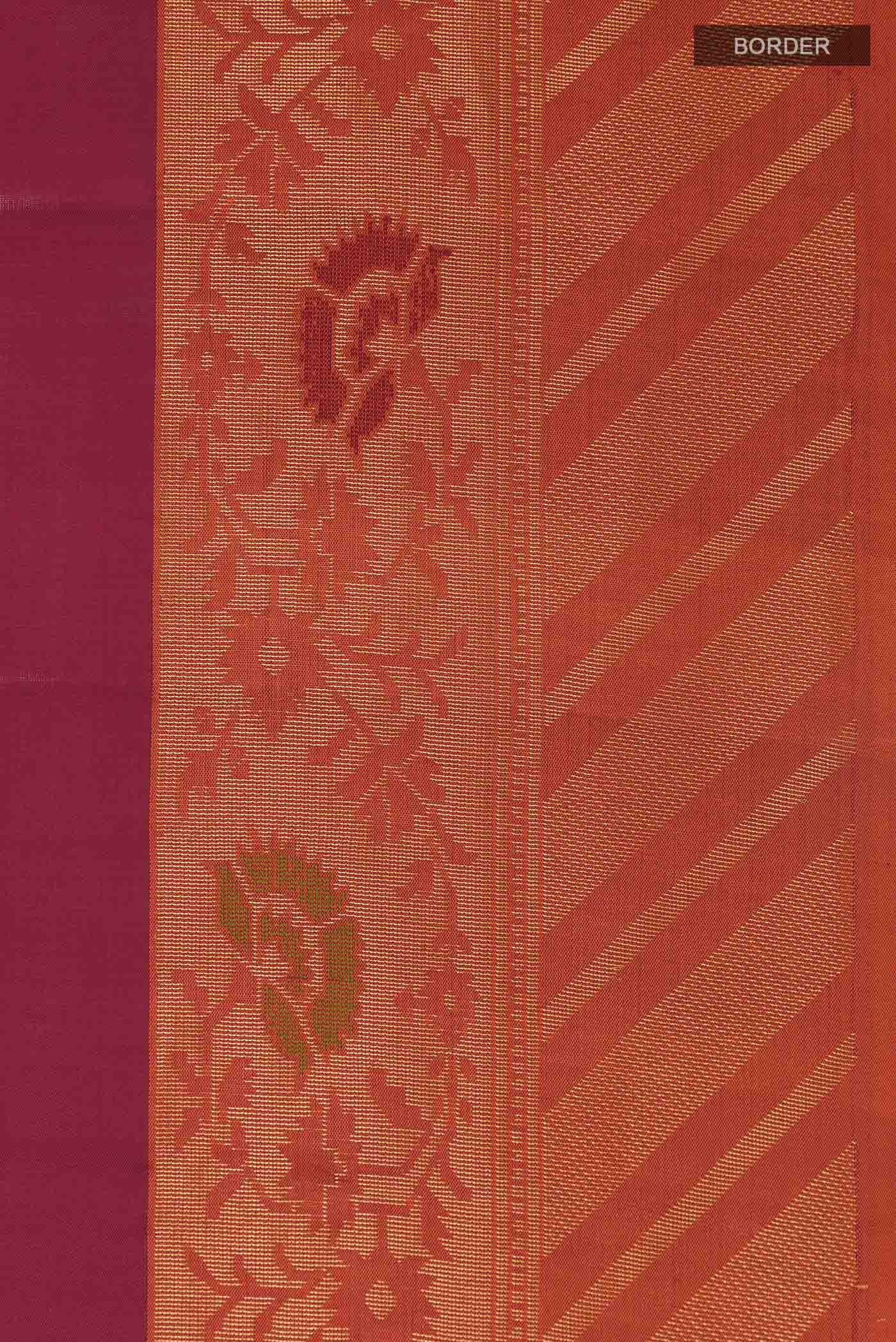 Maroon Soft Silk Saree - Image 3