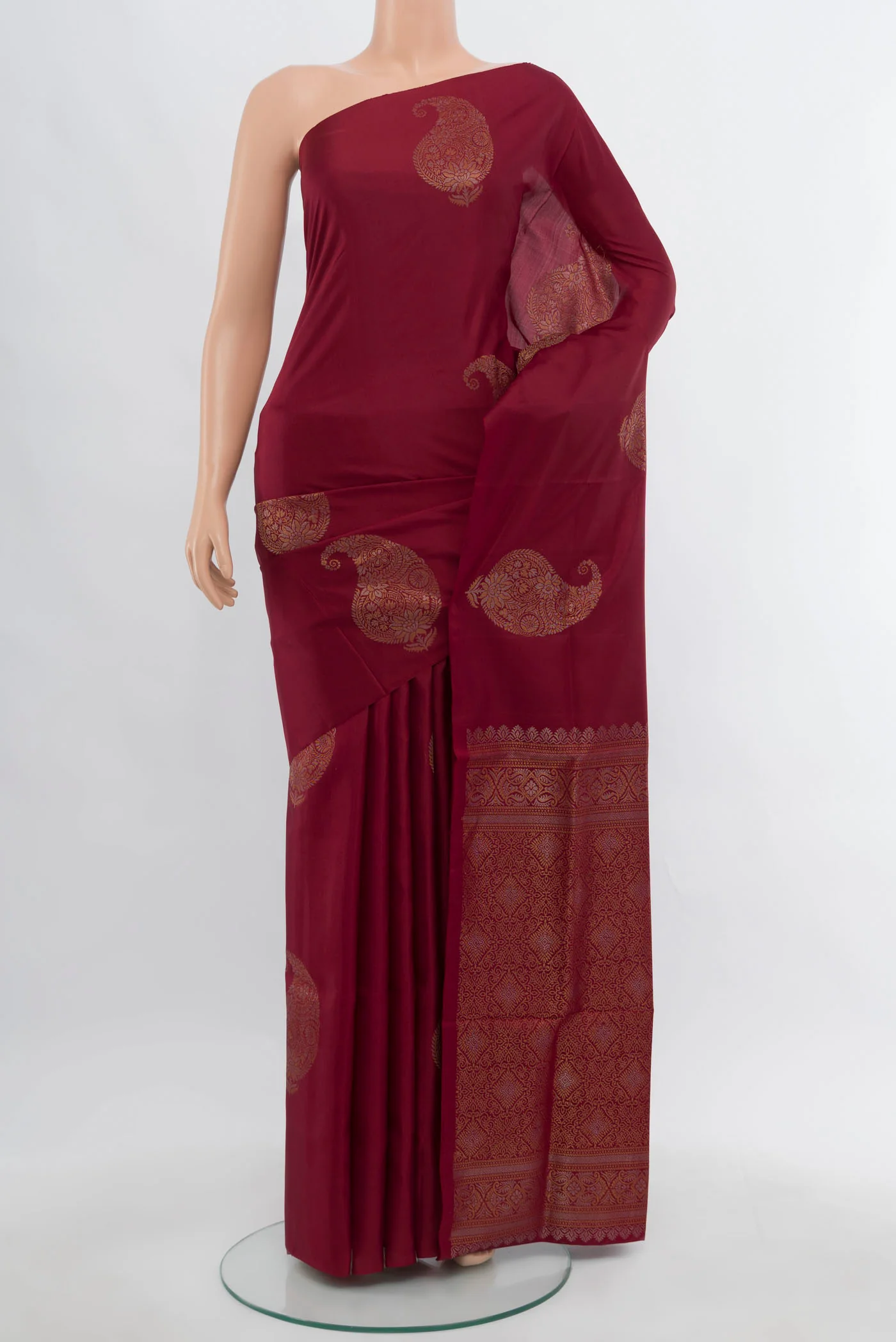 Maroon Soft Silk Saree