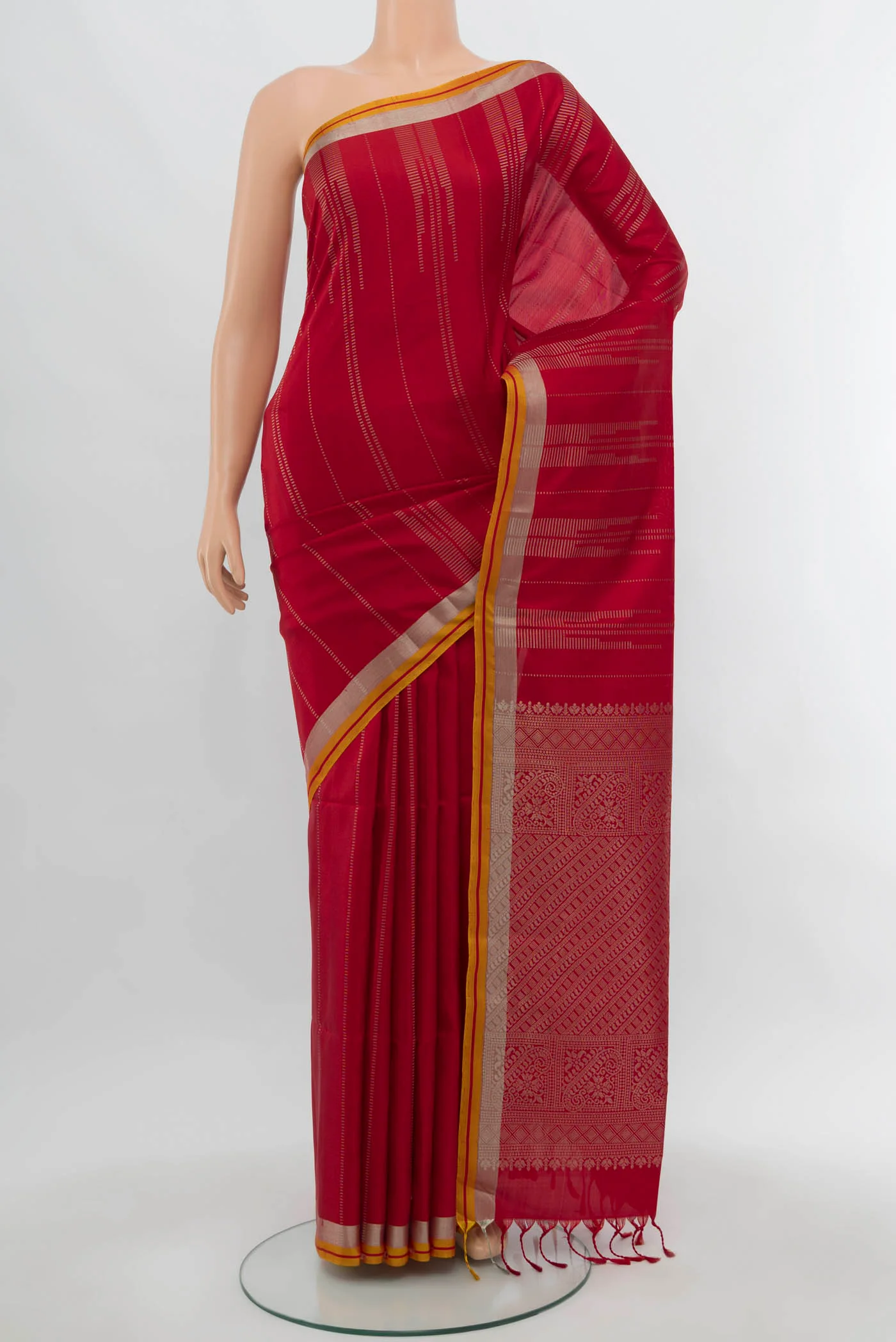 Imperial Red Soft Silk Saree