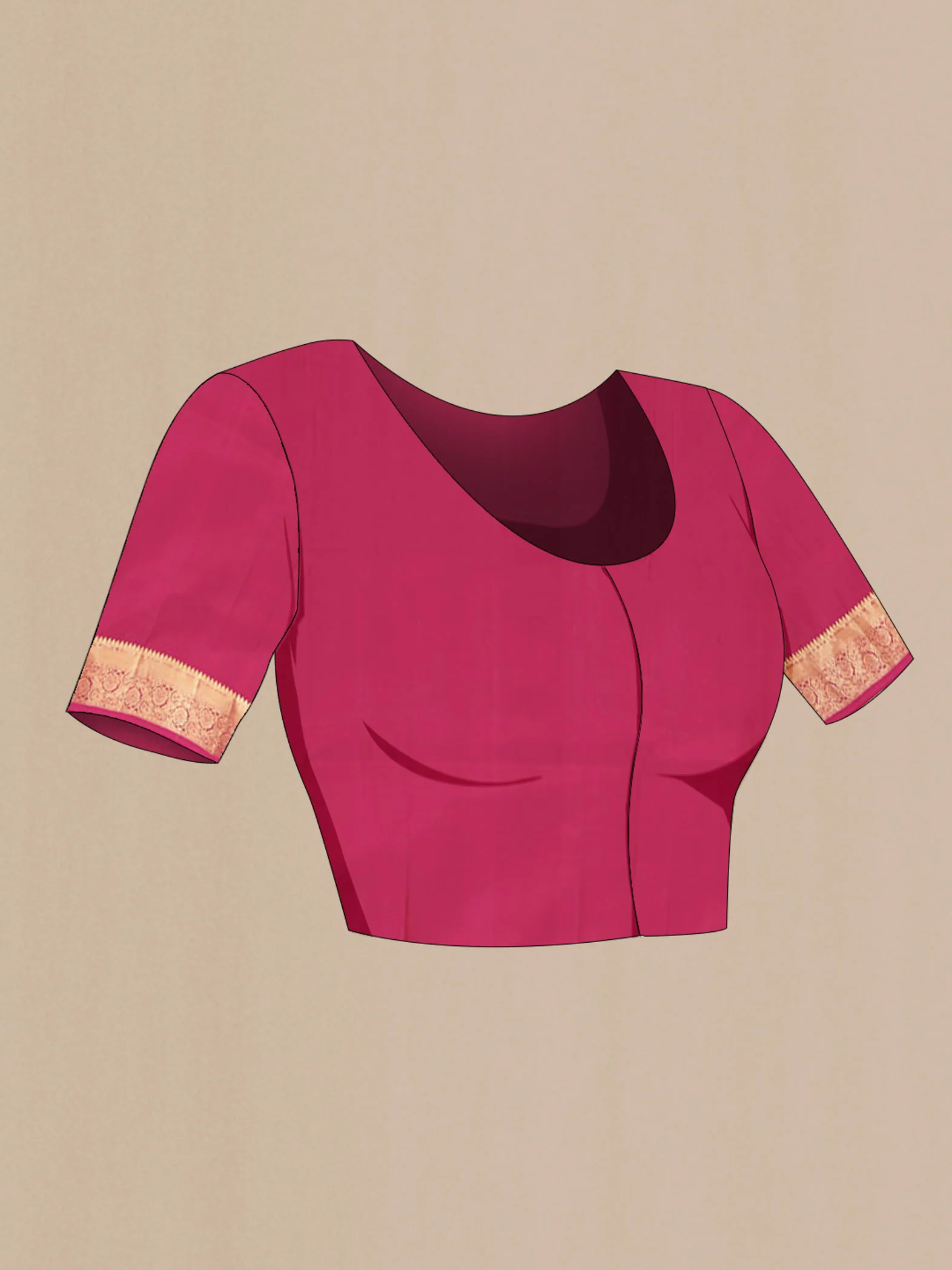 Maroon Soft Silk Saree - Image 4