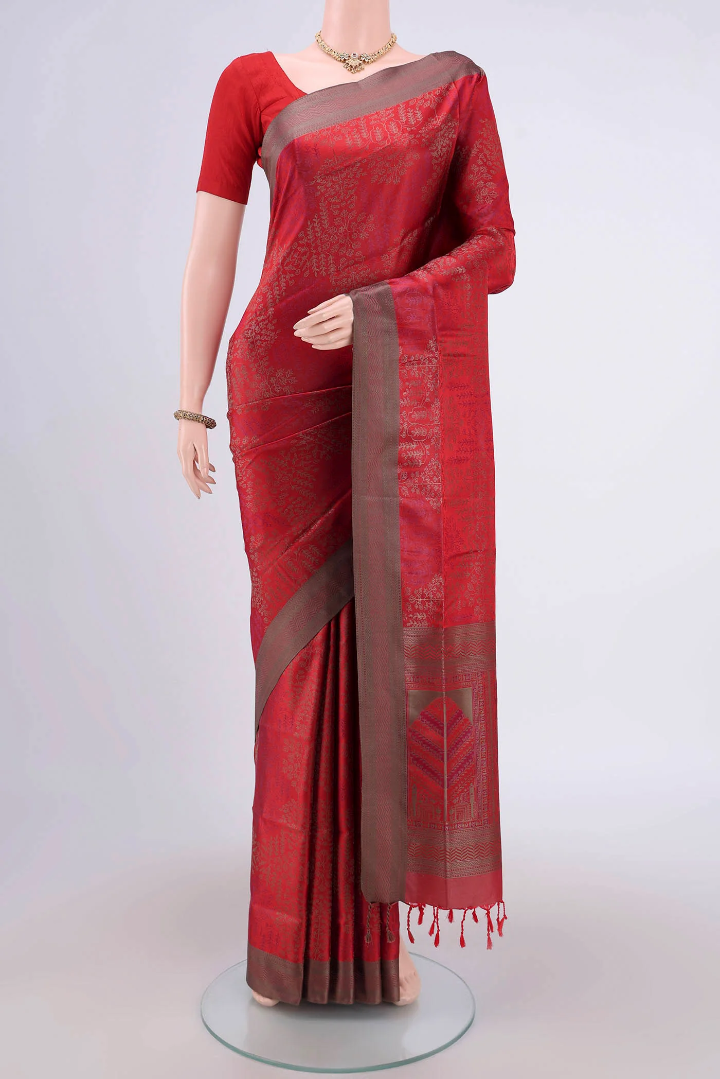 Maroon Soft Silk Saree