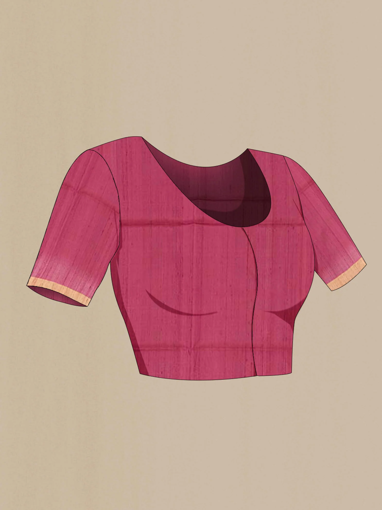 Maroon Tussar Silk Saree - Image 4