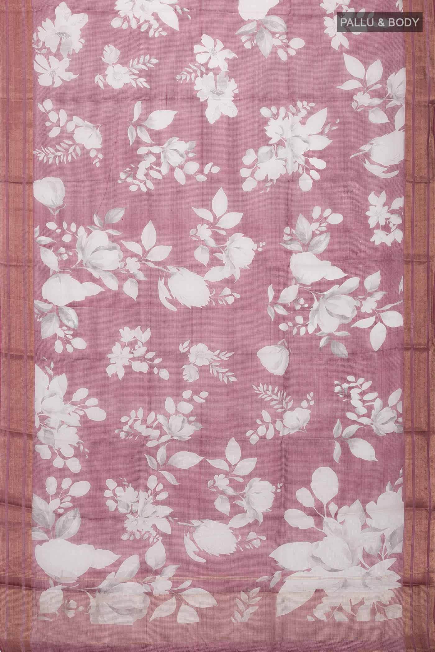 Maroon Tussar Silk Saree - Image 3