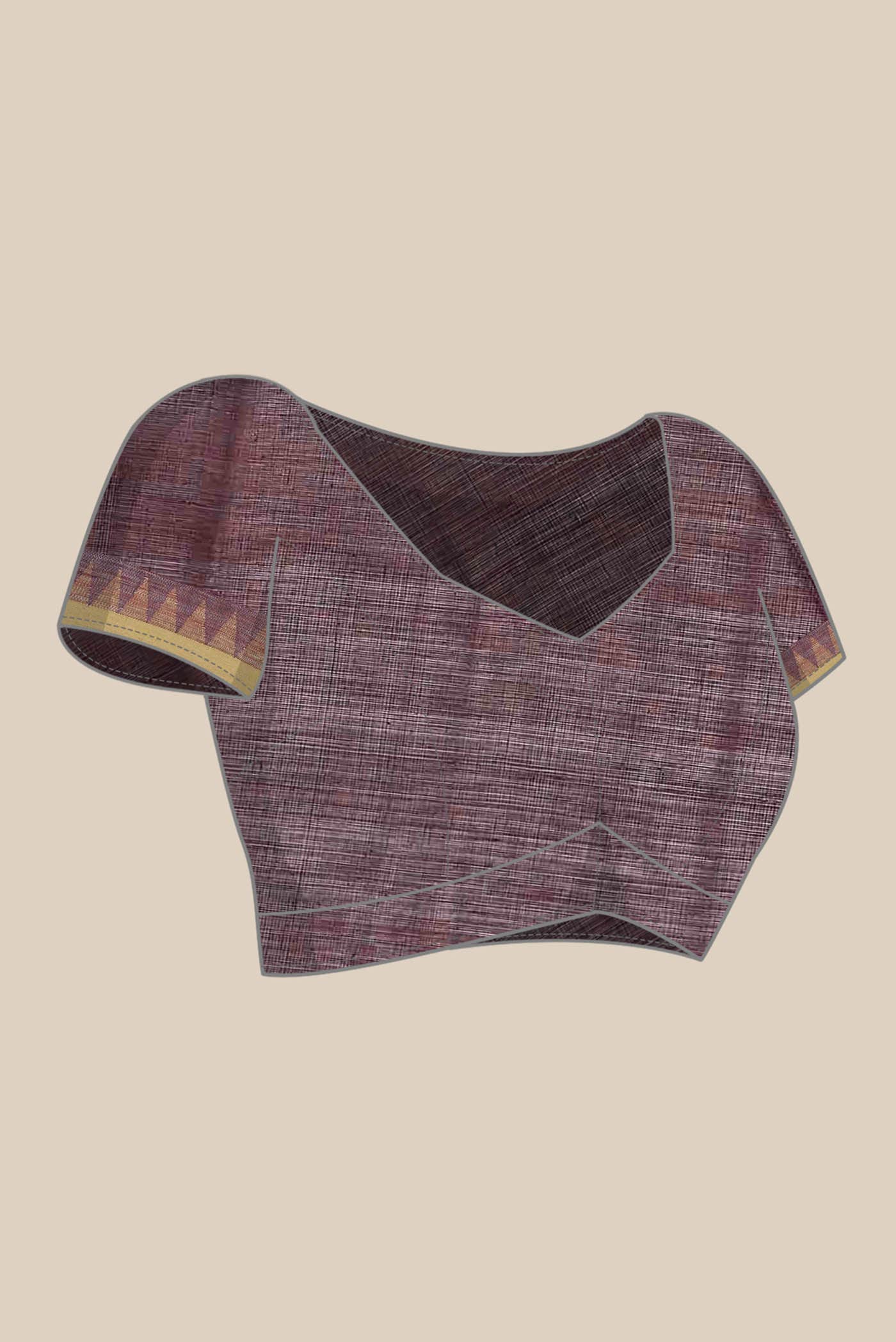 Maroon Uppada Cotton Saree - Image 5