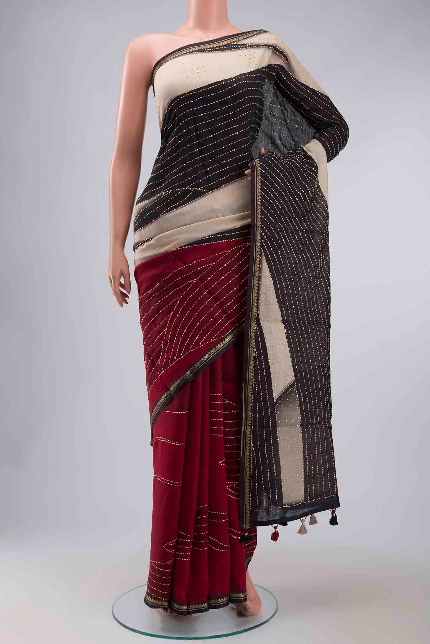 Multi Color Bhagalpuri Tussar Silk Saree