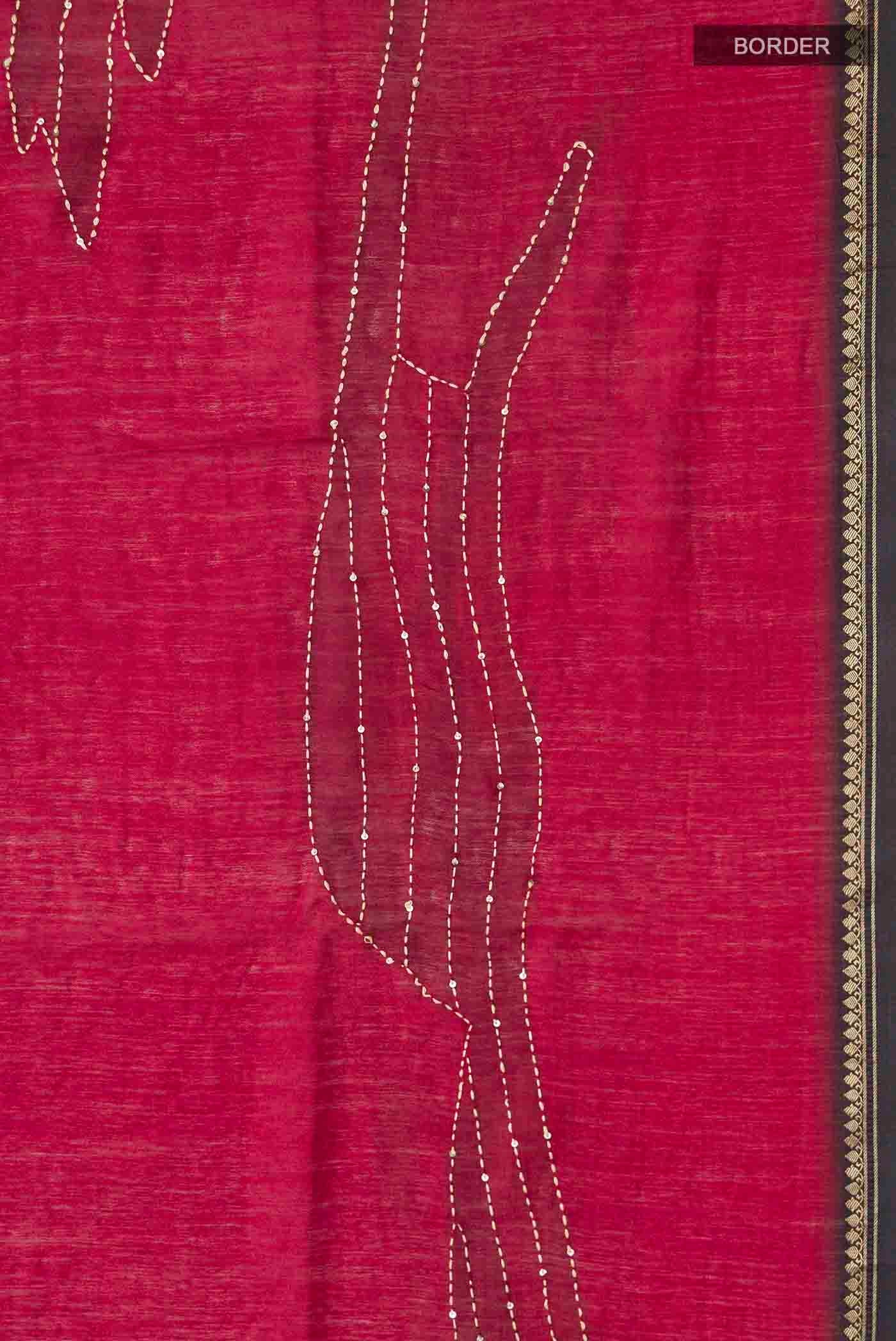 Multi Color Bhagalpuri Tussar Silk Saree - Image 3
