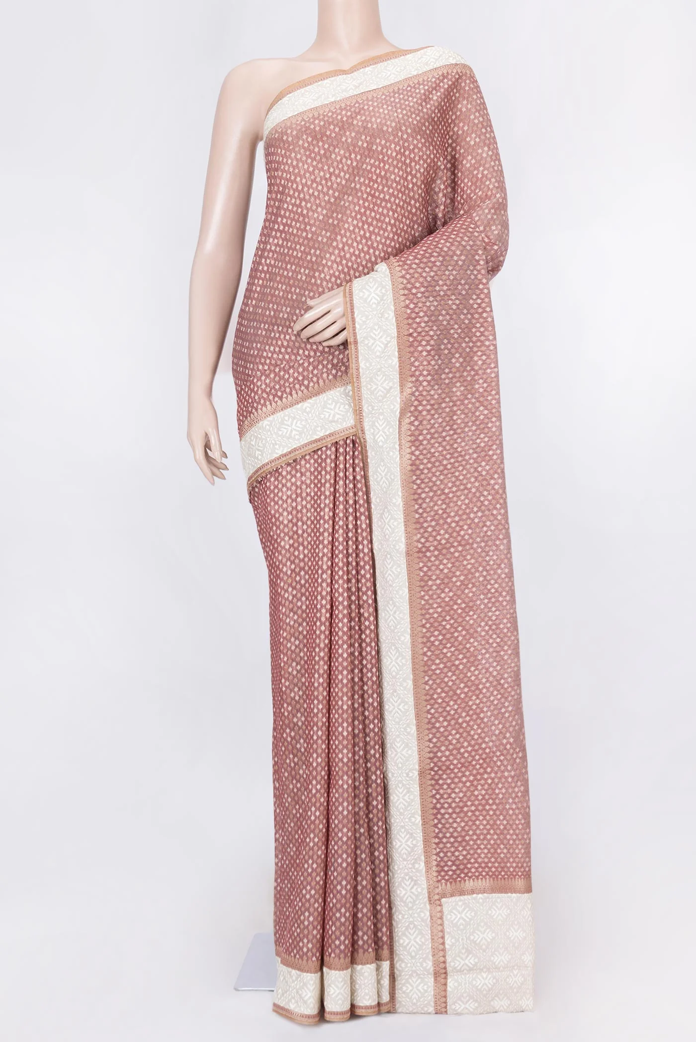 Mauve Dual Tone Chanderi Silk Saree