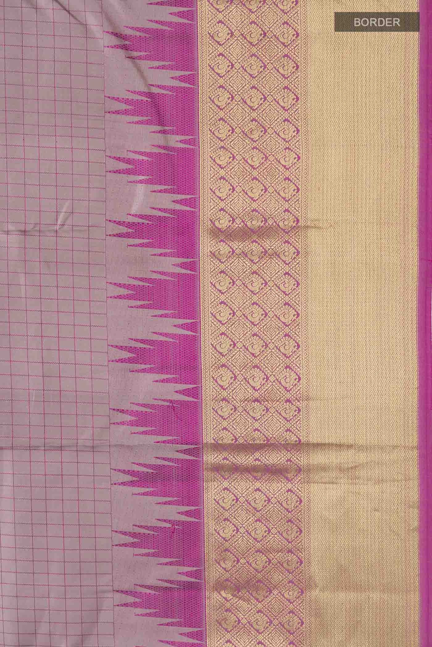 Mauve Kanchipuram Silk Saree - Image 3