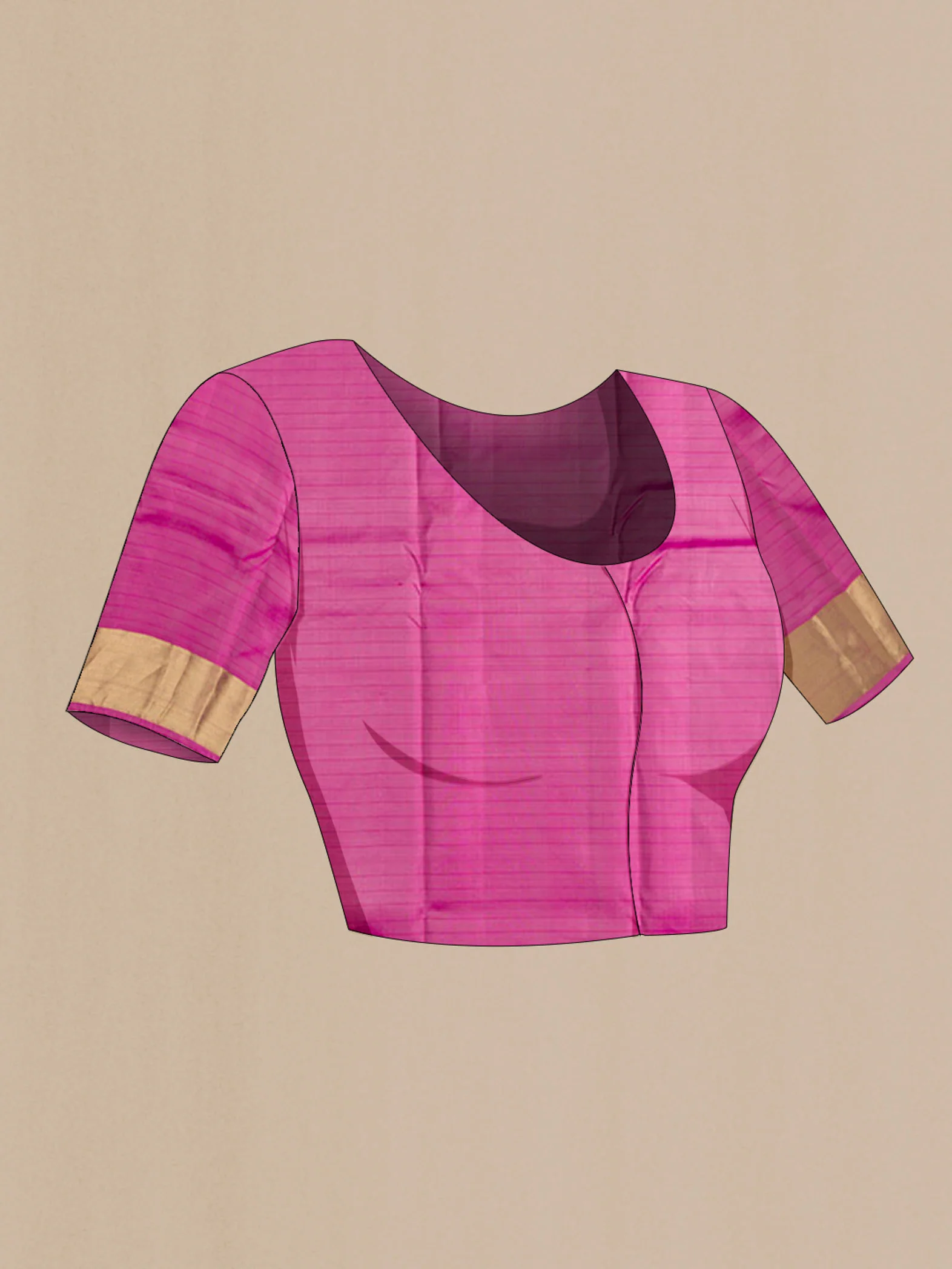 Mauve Kanchipuram Silk Saree - Image 5