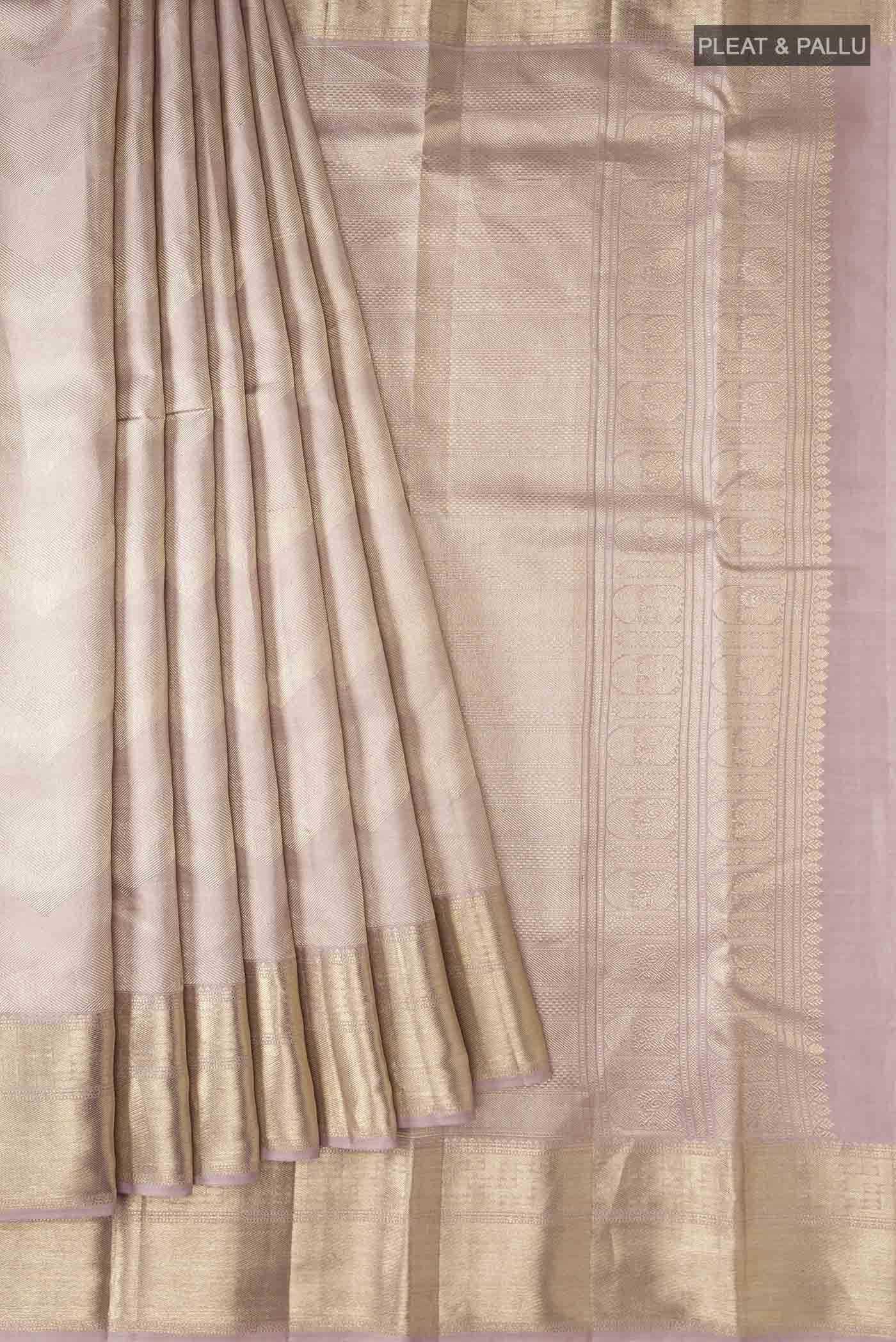 Mauve Kanchipuram Silk Saree - Image 4