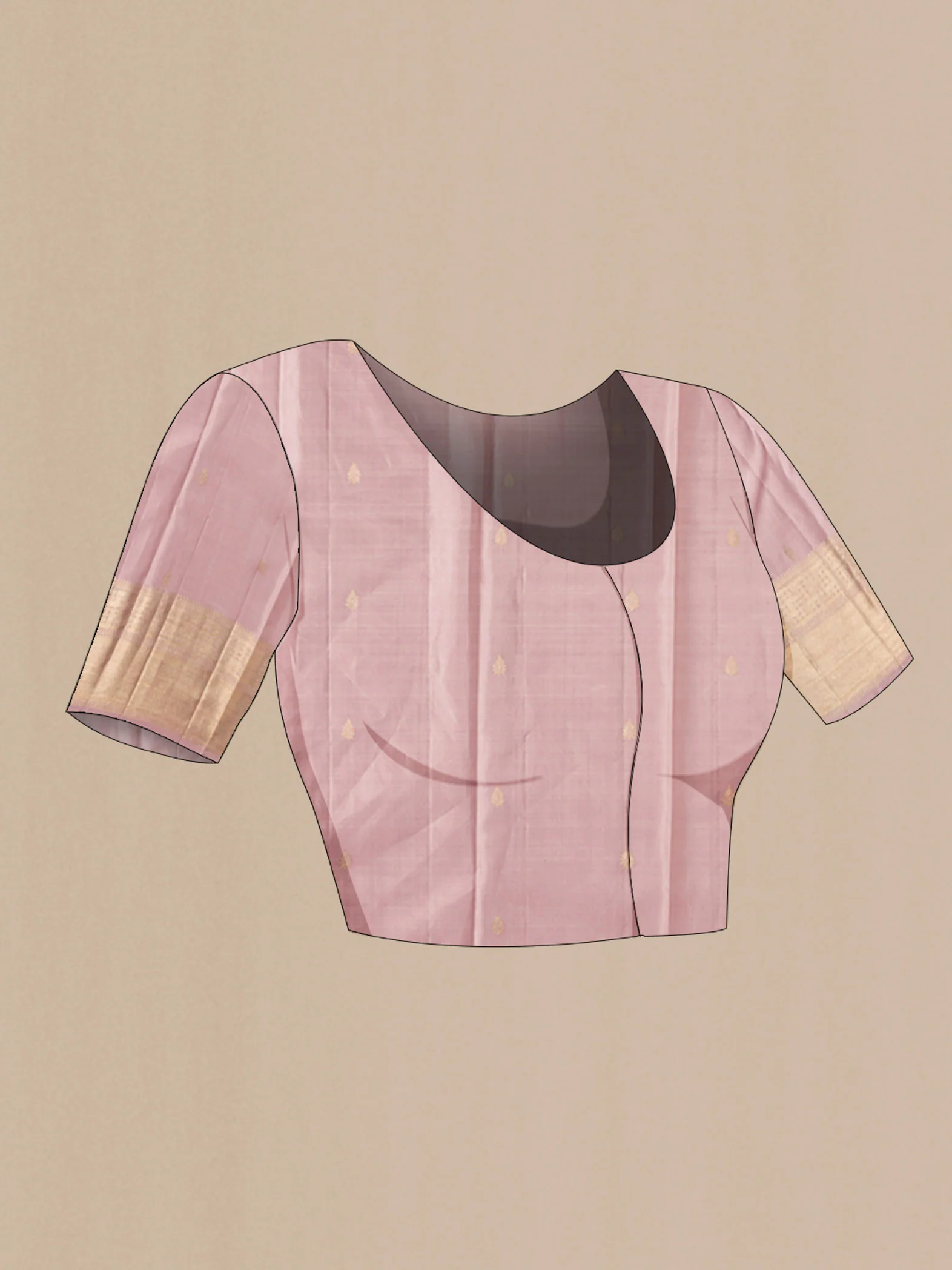 Mauve Kanchipuram Silk Saree - Image 5
