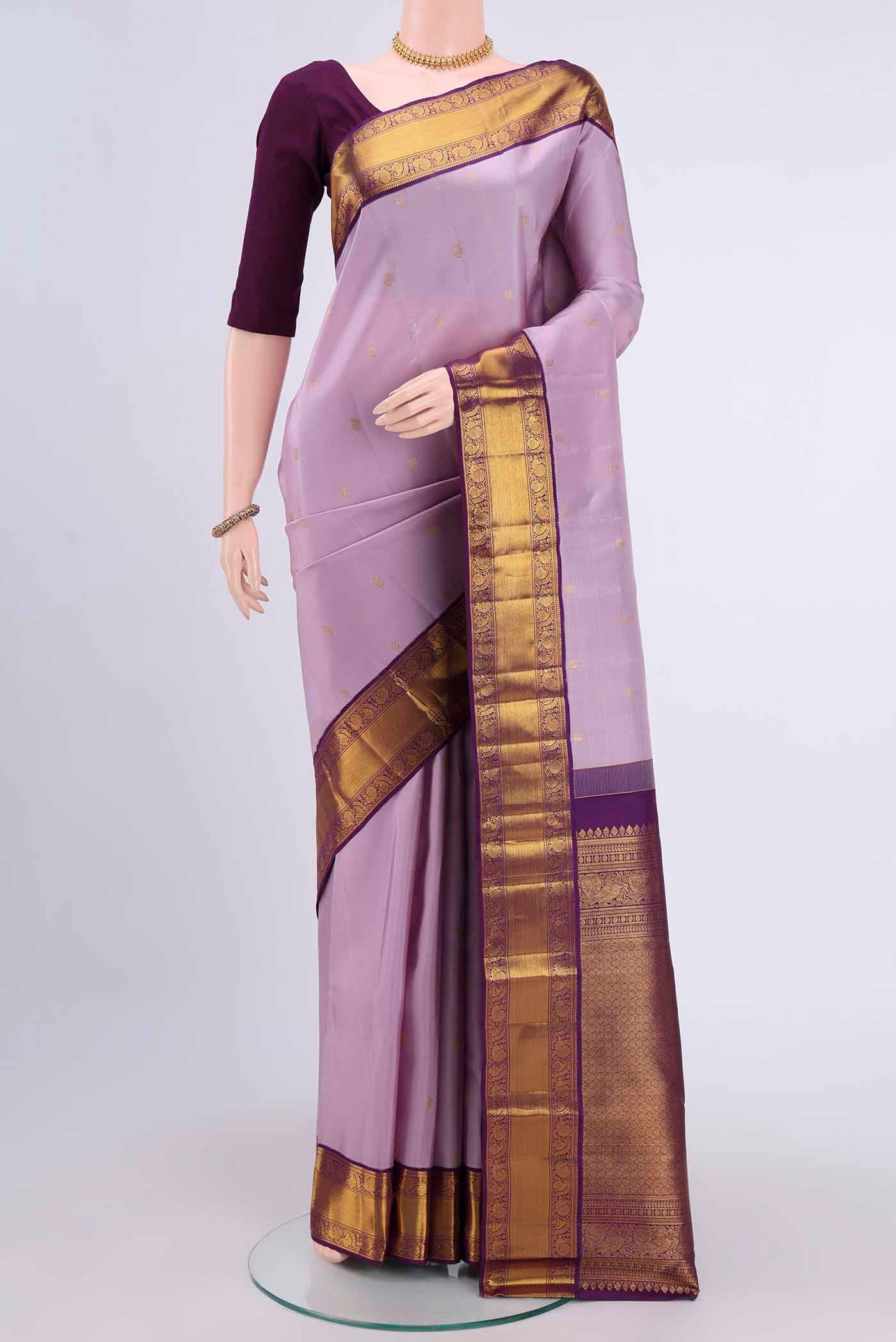 Lavender Kanchipuram Silk Saree