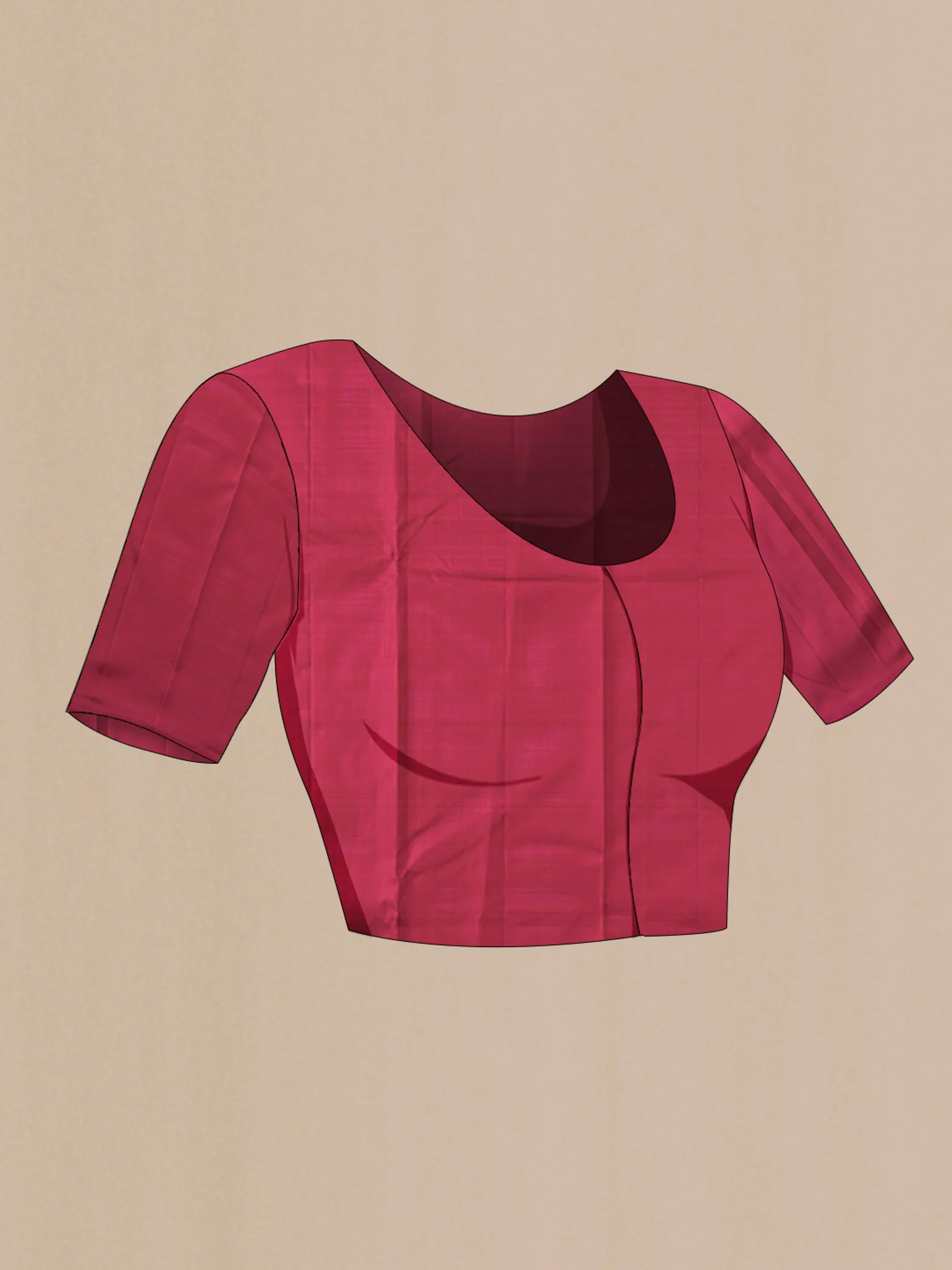 Mauve Kanchipuram Silk Saree - Image 5