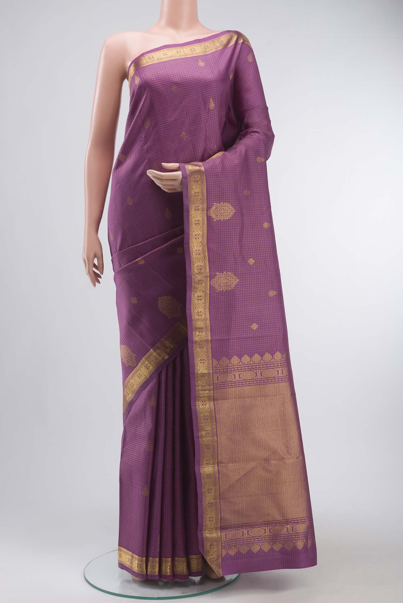 Mauve Kanjivaram Silk Saree