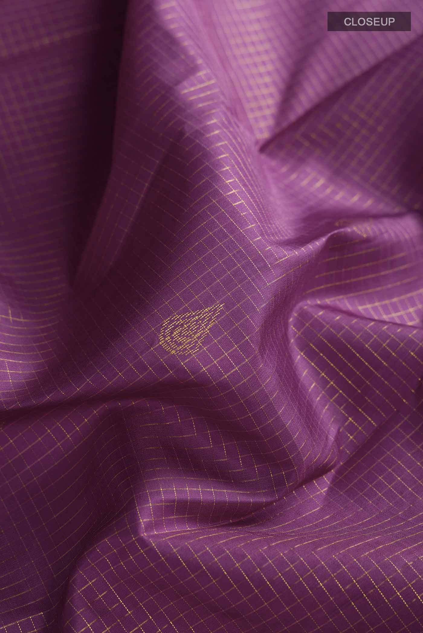 Mauve Kanjivaram Silk Saree - Image 2