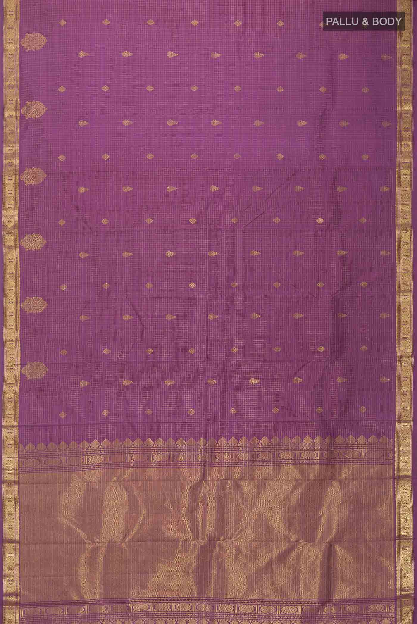 Mauve Kanjivaram Silk Saree - Image 6