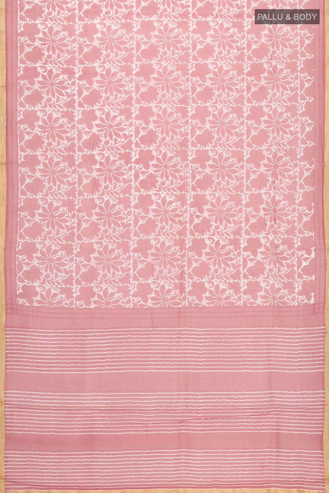 Mauve Kota Cotton Saree - Image 3