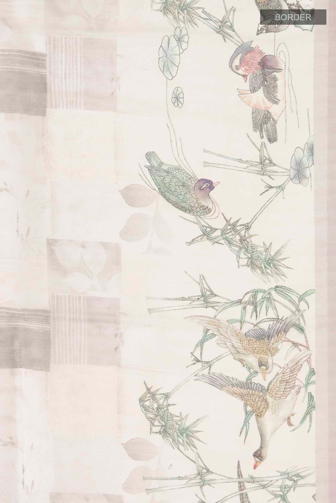 Mauve Organza Silk Saree - Image 3