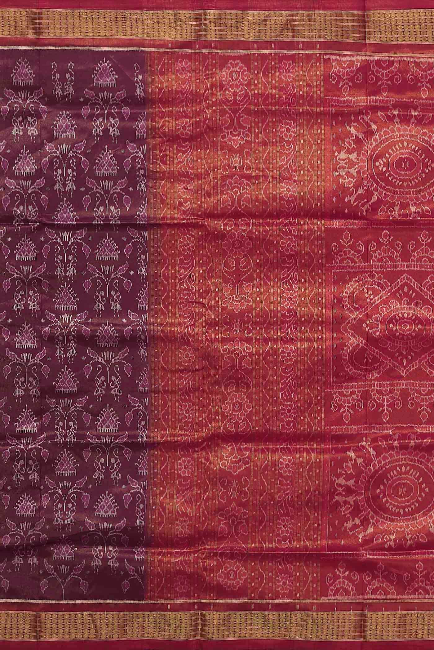 Mauve Orissa Silk Saree - Image 5