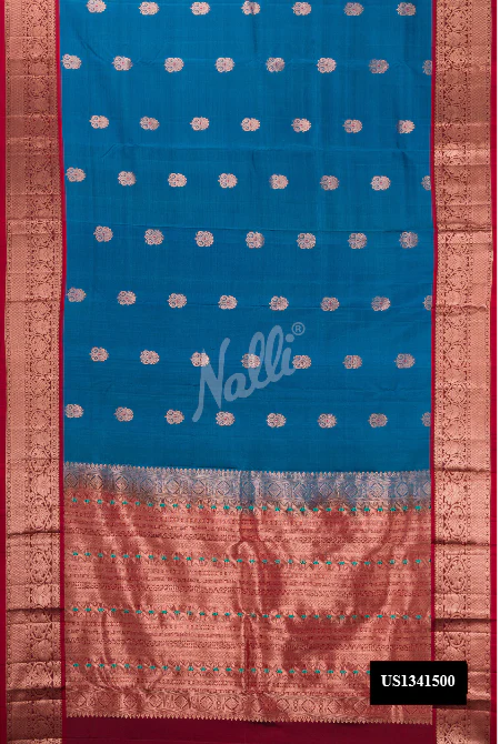 Maya Blue Dual Tone Kanchipuram Silk Saree