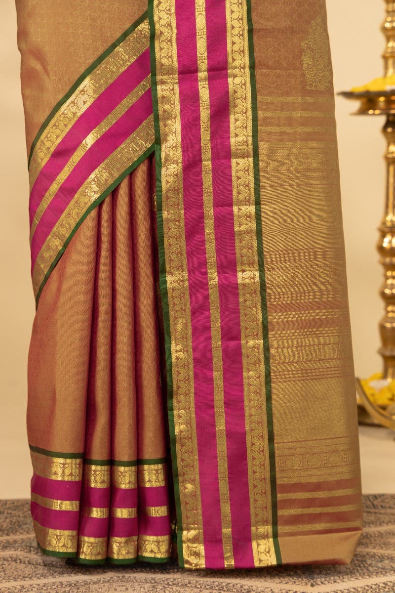 Meera-Rust Kanchipuram Silk Saree - Image 5