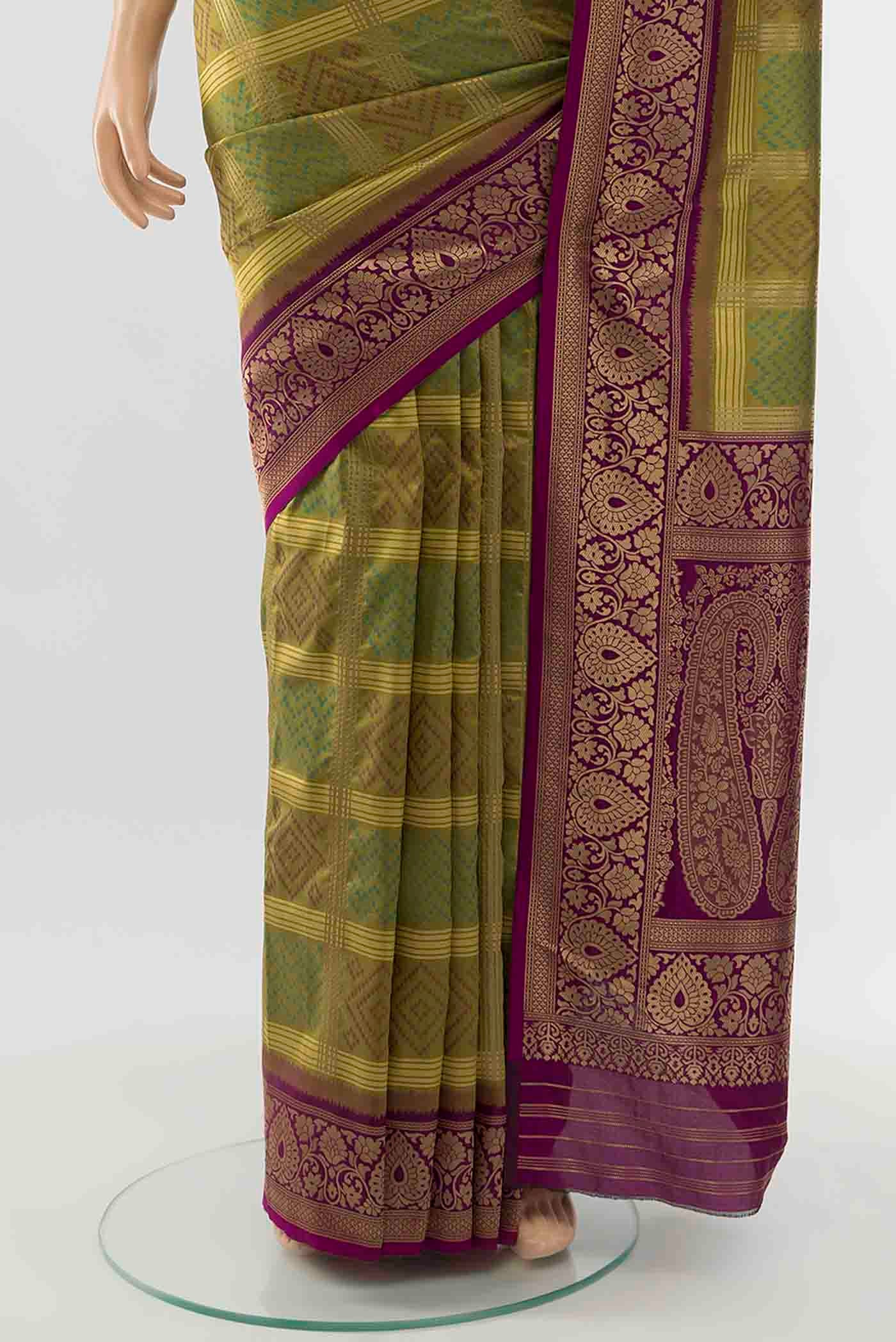 Mehandi Green Art Silk Saree - Image 3