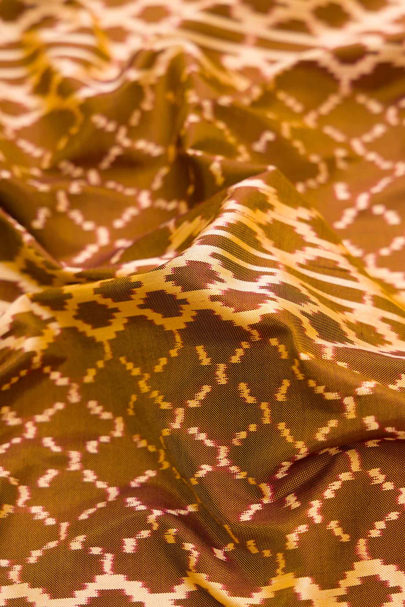 Mehandi Green Pochampally Silk Saree - Image 2