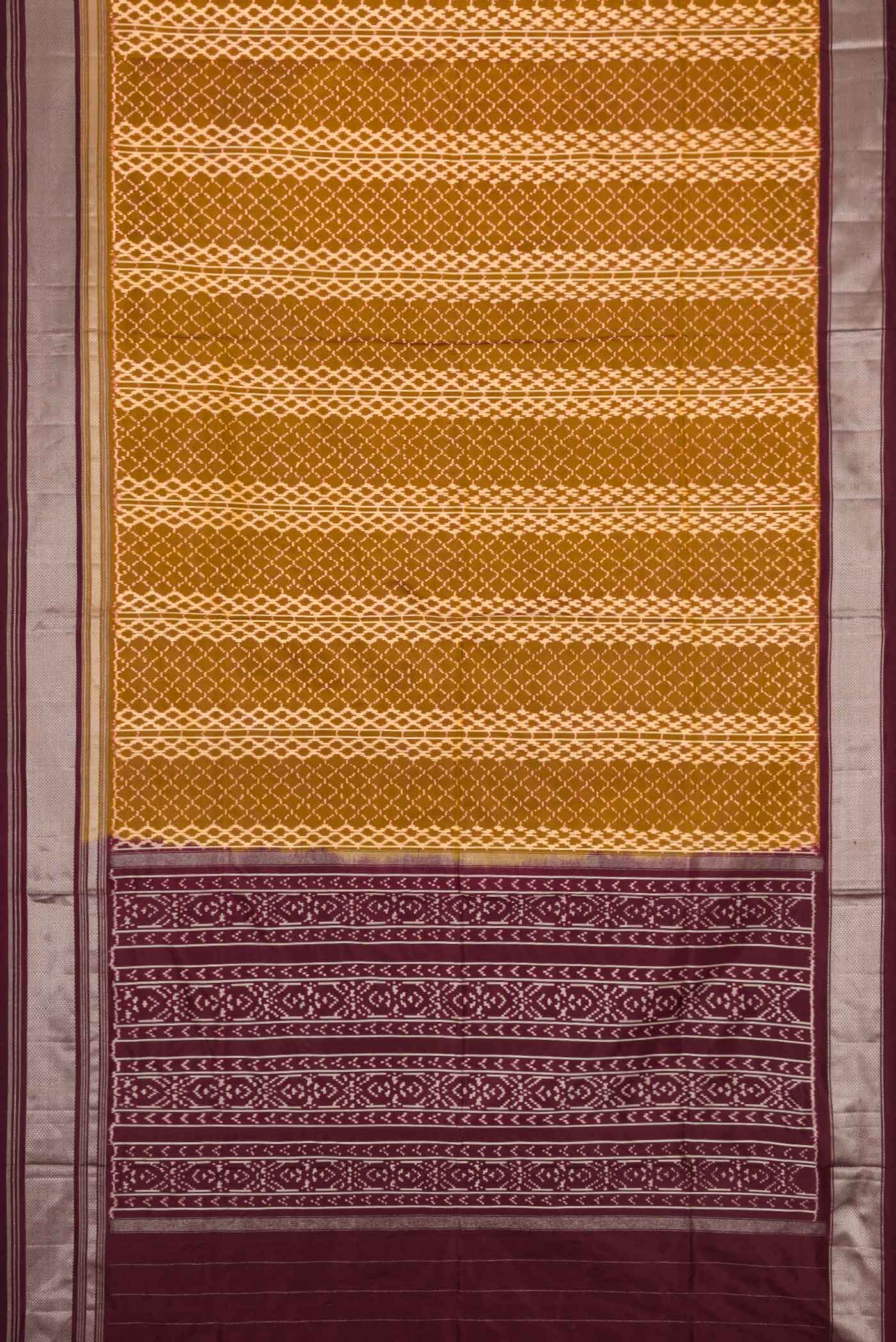 Mehandi Green Pochampally Silk Saree - Image 6