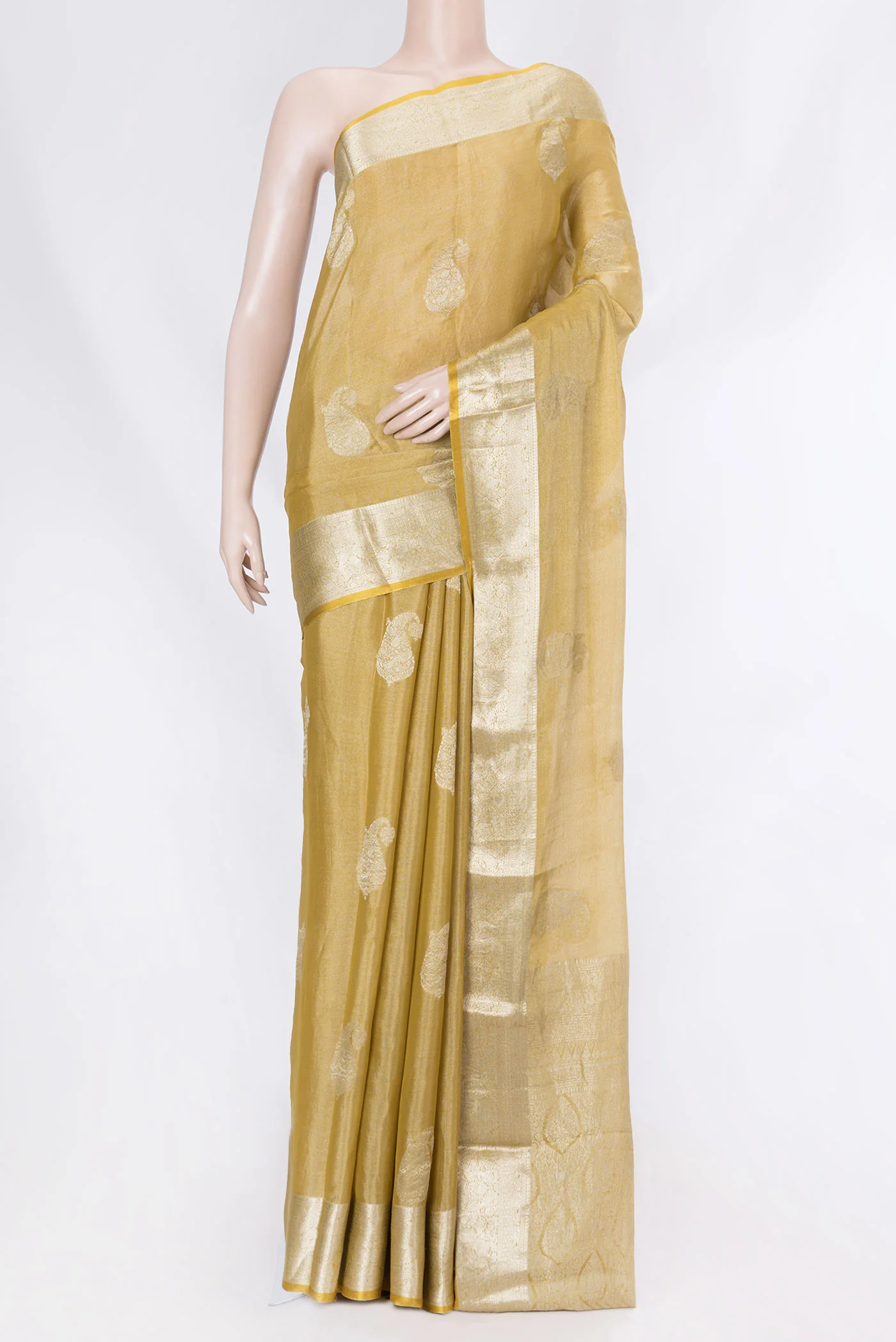 Gold Mysore Georgette Saree