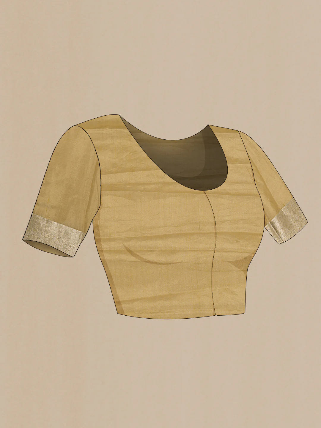 Gold Mysore Georgette Saree - Image 5