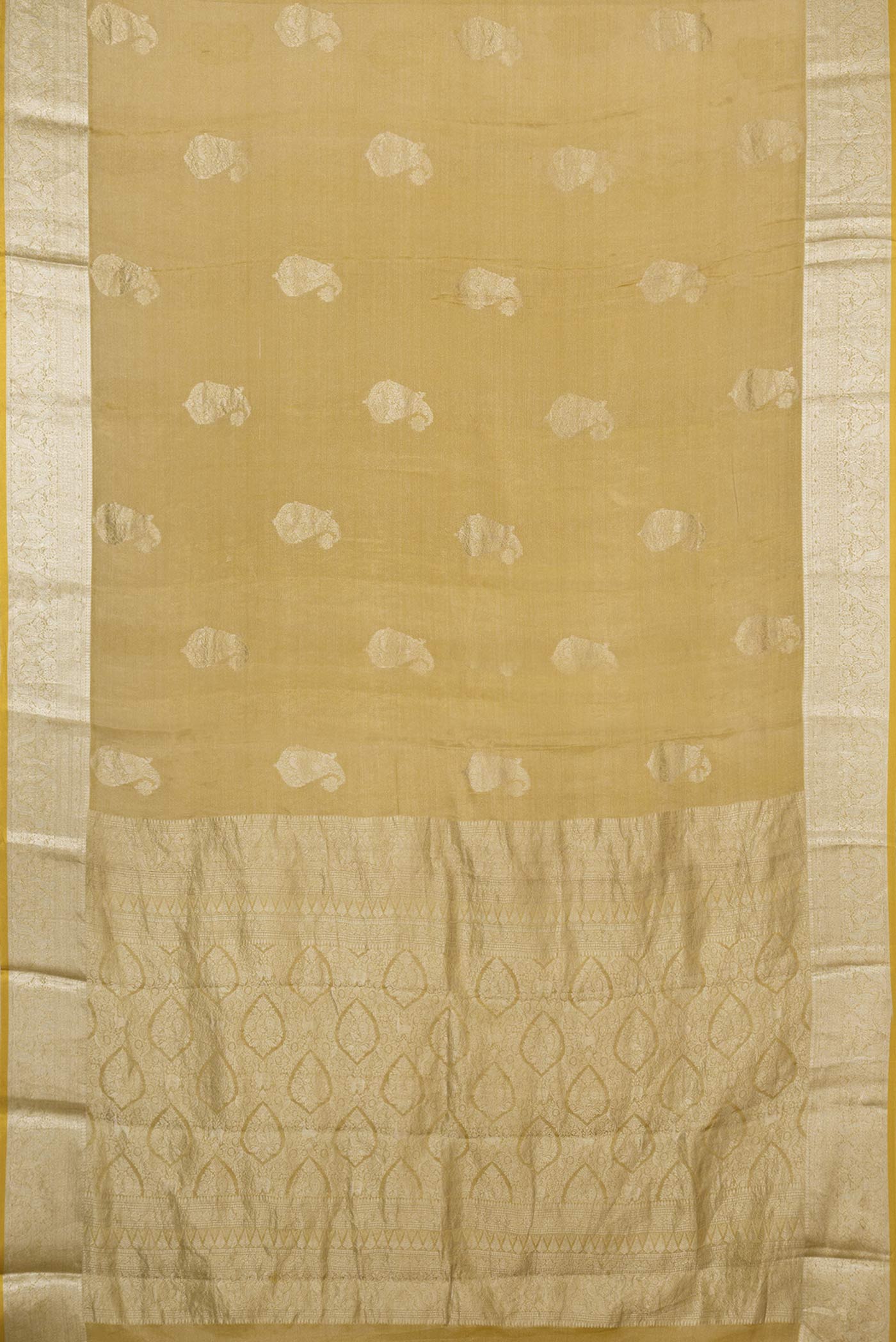 Gold Mysore Georgette Saree - Image 6