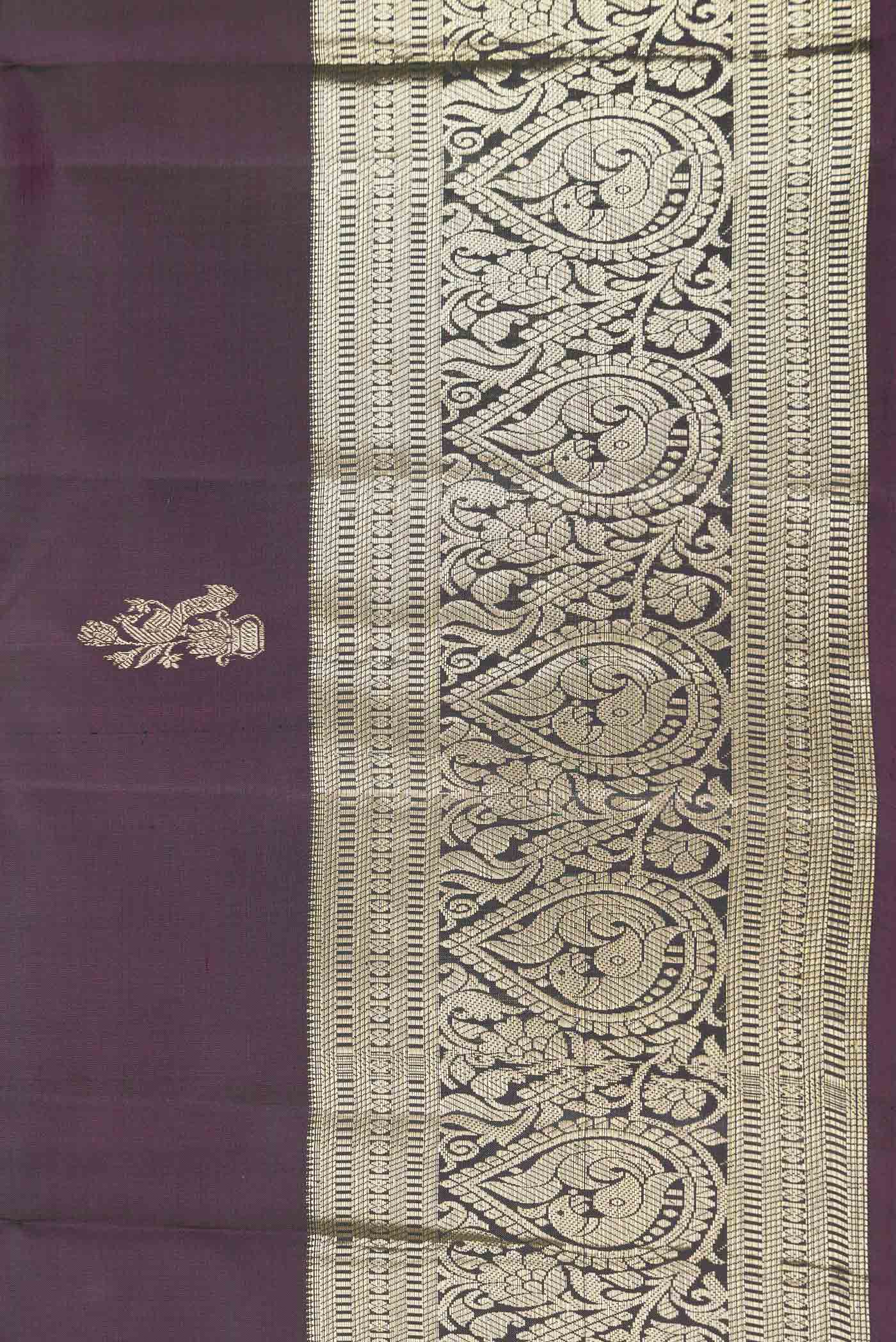 Mehandi Green Dual Tone Kanchipuram Saree - Image 3