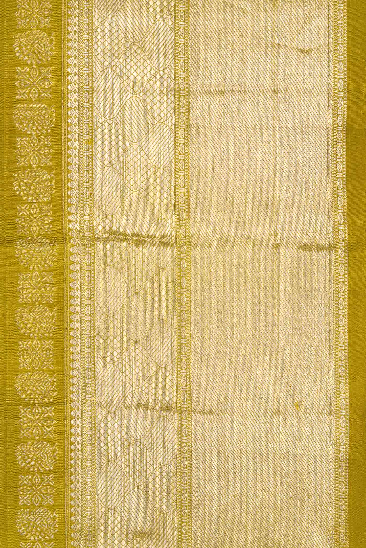 Mehandi Green Dual Tone Kanchipuram Silk Saree - Image 3
